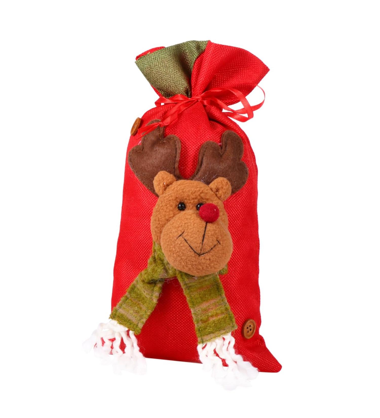 ORFOFE 1pc Bell Candy Bag Christmas Santa Sacks Christmas Drawstring Bag Christmas Cloth Cartoon 1 count (Pack of 1) Green - Buy Online on GoSupps.com