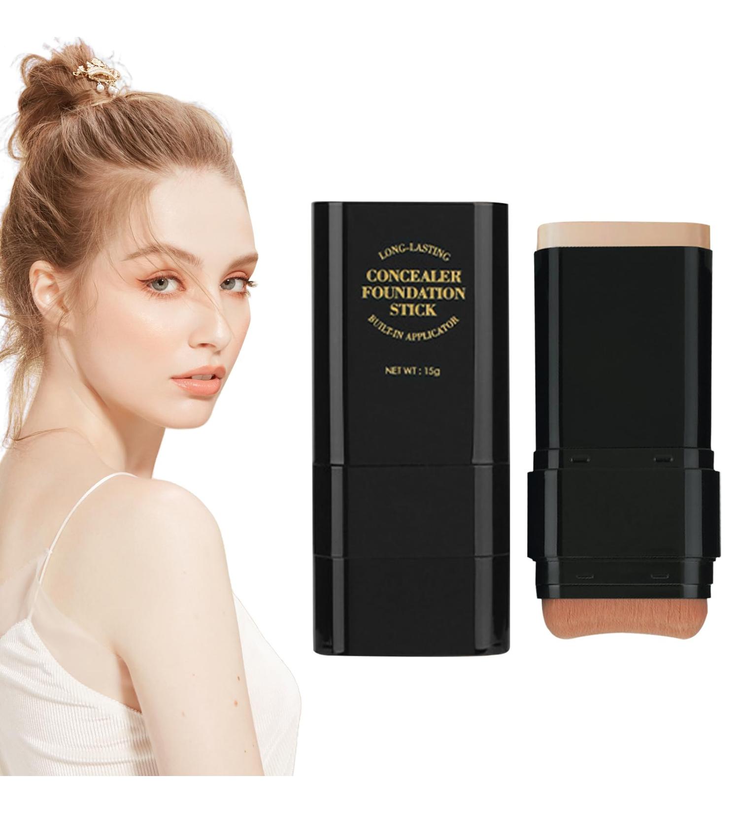 Full Coverage Foundation Stick Dual-Headed Leather Foundations Instant Age Rewind Foundation | Concealer Foundation Sticks Hydrating Concealer Cream - Buy Online on GoSupps.com