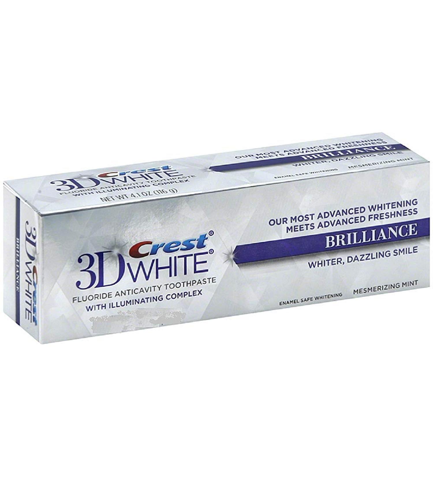 Crest 3D White Fluoride Anticavity Toothpaste 0.85 oz (Pack of 10)
