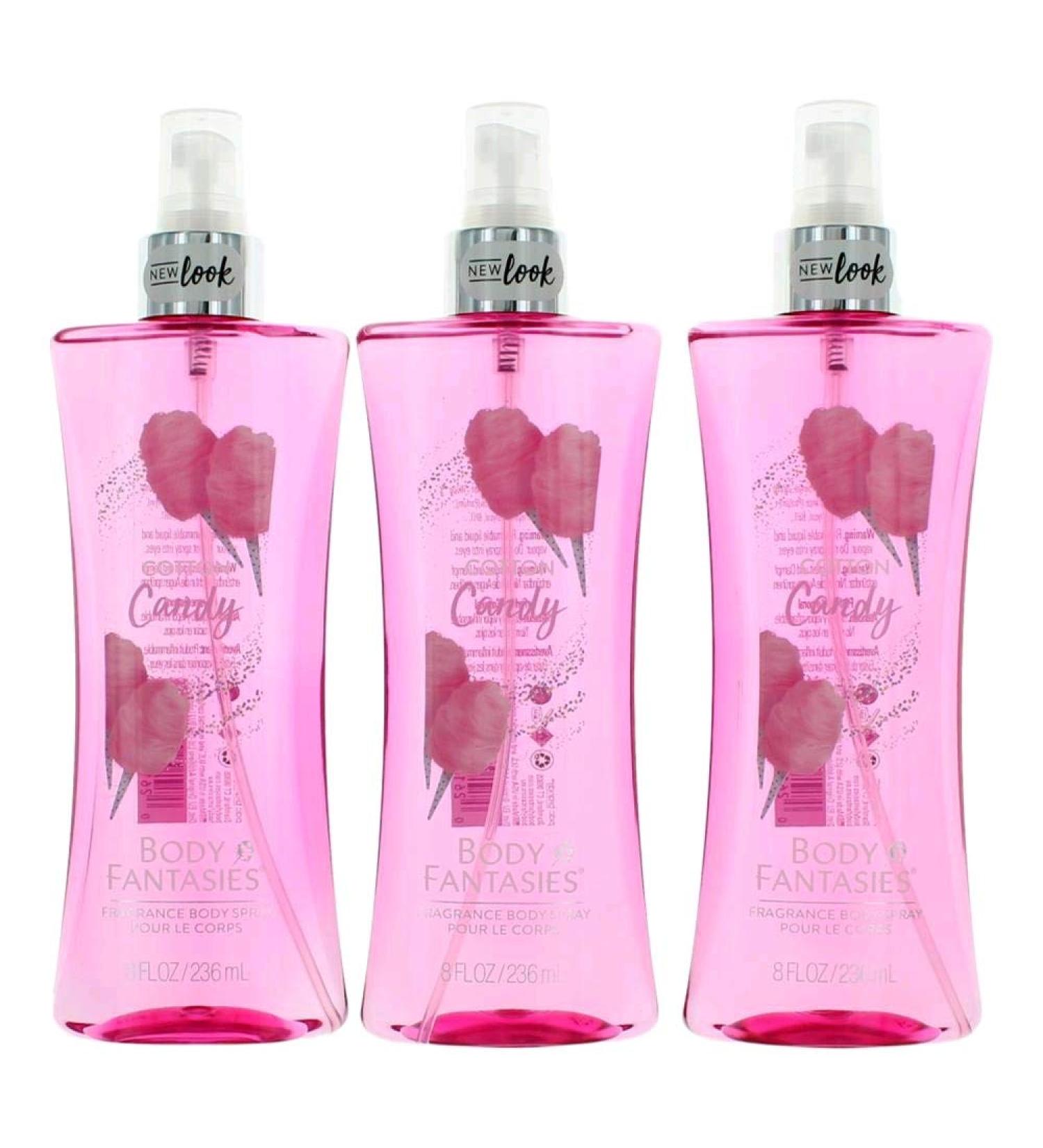 Parfums De Coeur Cotton Candy by Body Fantasies 3 Pack 8 oz Fragrance Body Spray women