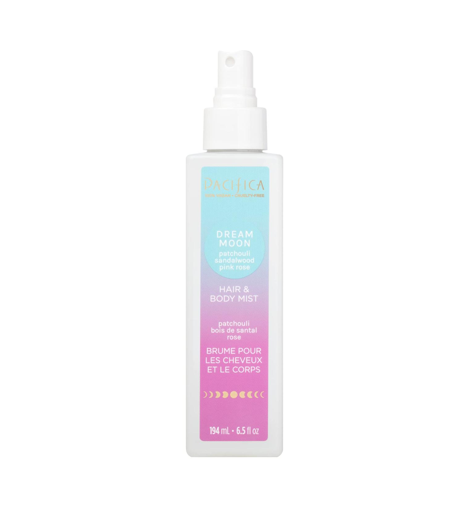 Pacifica Beauty Dream Moon Hair Perfume & Body Spray - Pink Rose, Sandalwood, Patchouli | Natural, Alcohol-Free, Vegan + Cruelty-Free - Buy Online on GoSupps.com