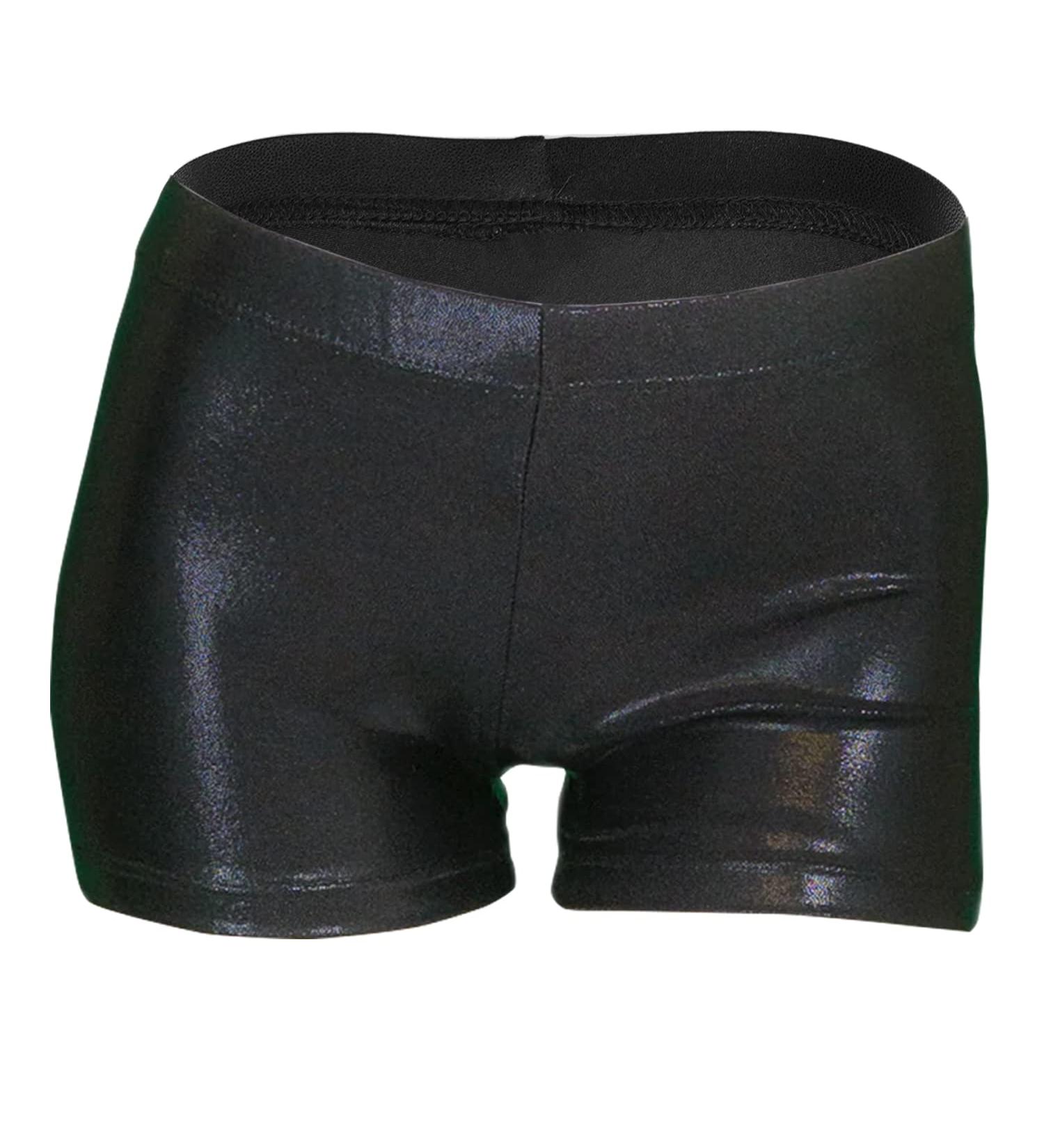 LUOUSE Sparkle Gymnastics Shorts for Girls 4 13 Years Women s S L Black