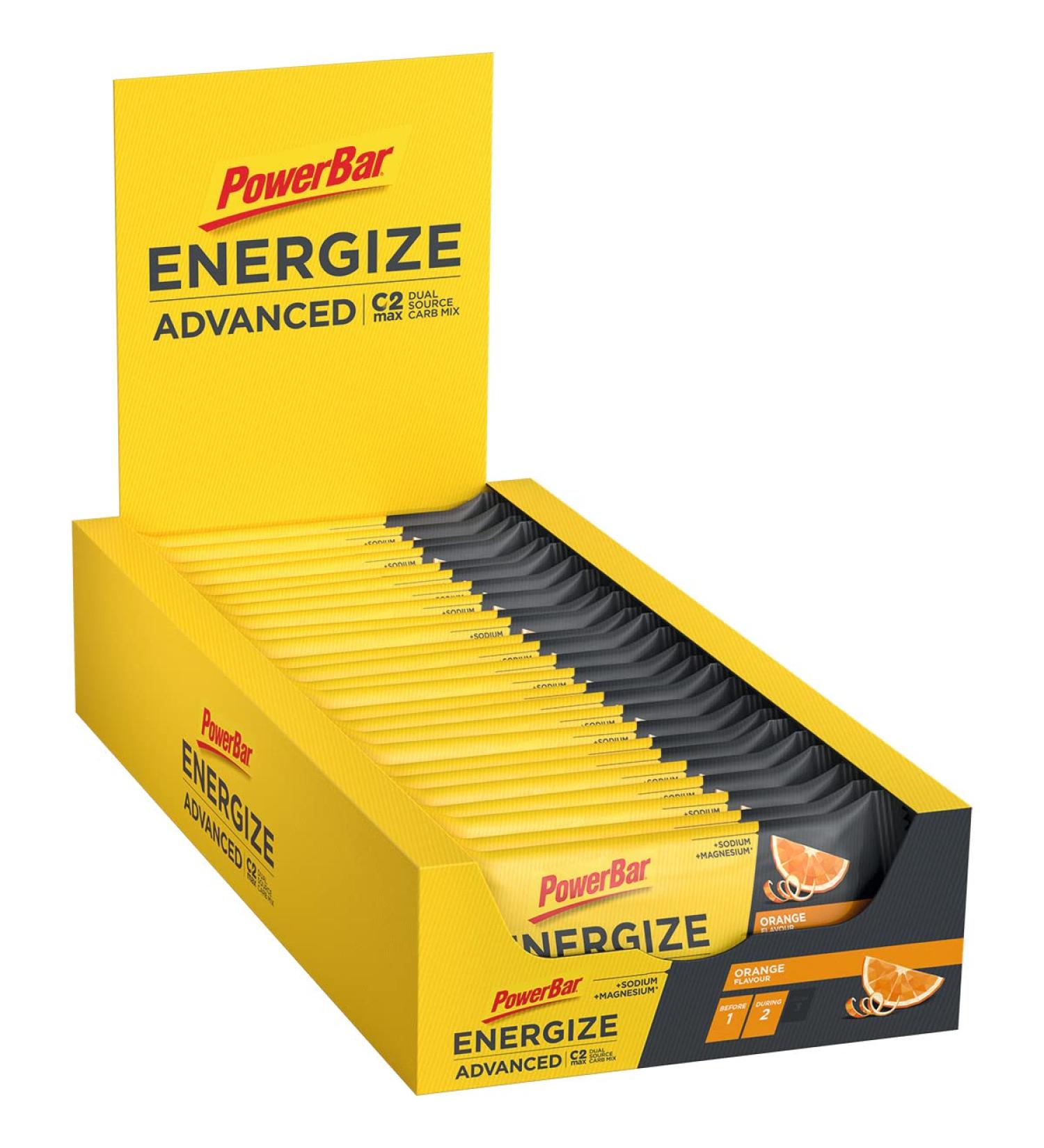 PowerBar Europe Energize Advanced Bar 25x55g Orange - Buy Online on GoSupps.com