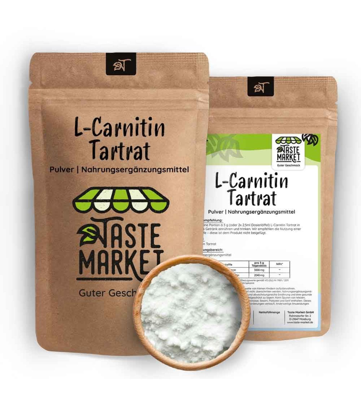 Buy 1 kg Pure L-Carnitine Powder - 100% L-Carnitine Tartrate | No Additives | Amino Acid Supplement | International Shipping - Buy Online on GoSupps.com