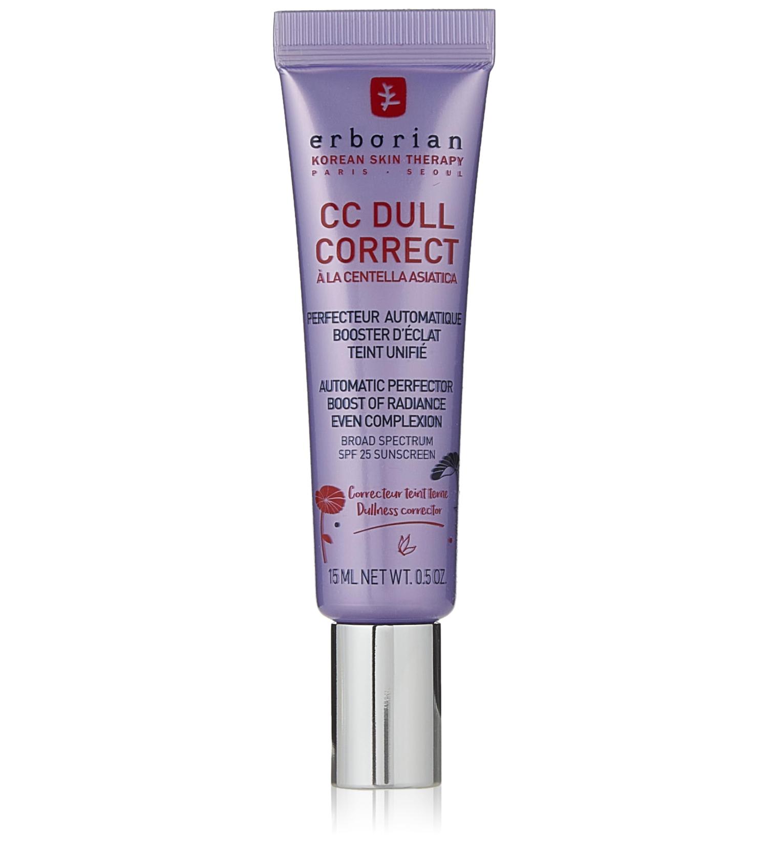 Erborian CC Dull Correct with Centella Asiatica - Korean Skincare & Makeup Cream SPF 25 - Radiance Boosting & Soothing Effects - 15 ml - Buy Online on GoSupps.com