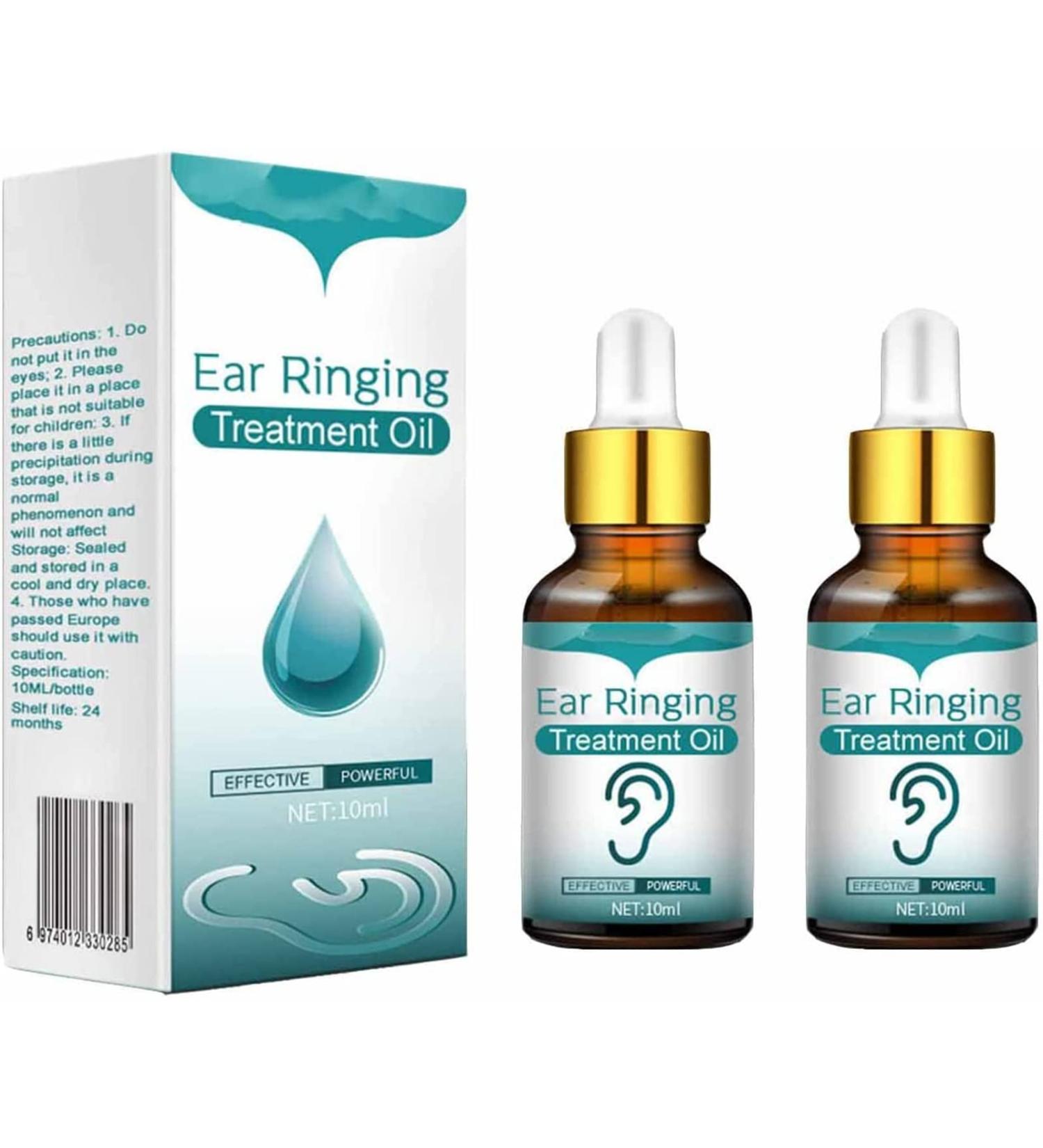 YOOUS Herbal Tinnitus Ear Drops 10ml - Organic Ear Oil for Ear Ringing Relief & Wax Softening - 2pcs - Buy Online on GoSupps.com