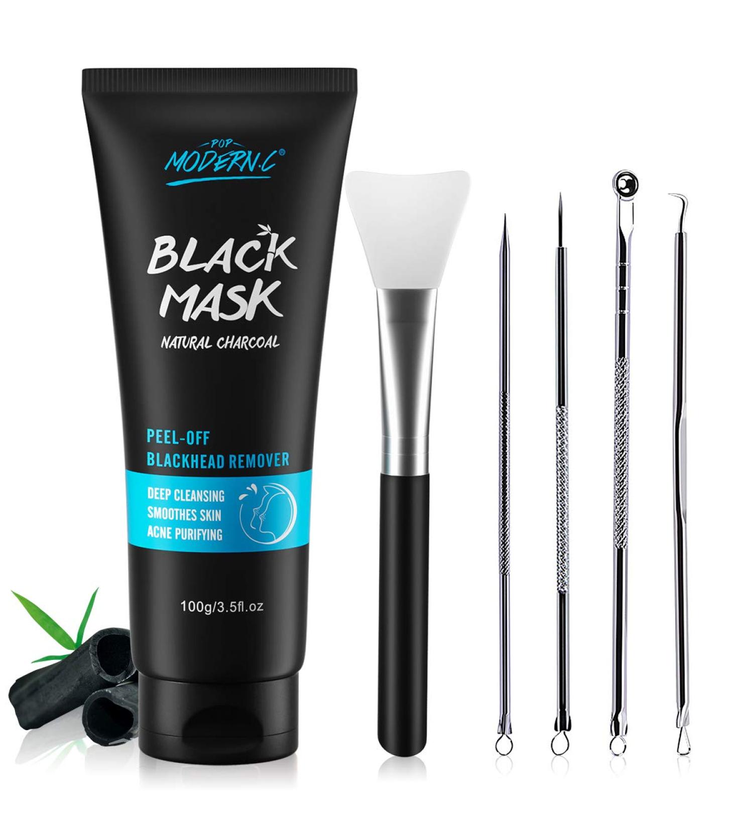 Effective Blackhead Remover Mask - Peel Off Black Mask with Bamboo Charcoal | Skin Cleansing & Acne Treatment - Buy Online on GoSupps.com