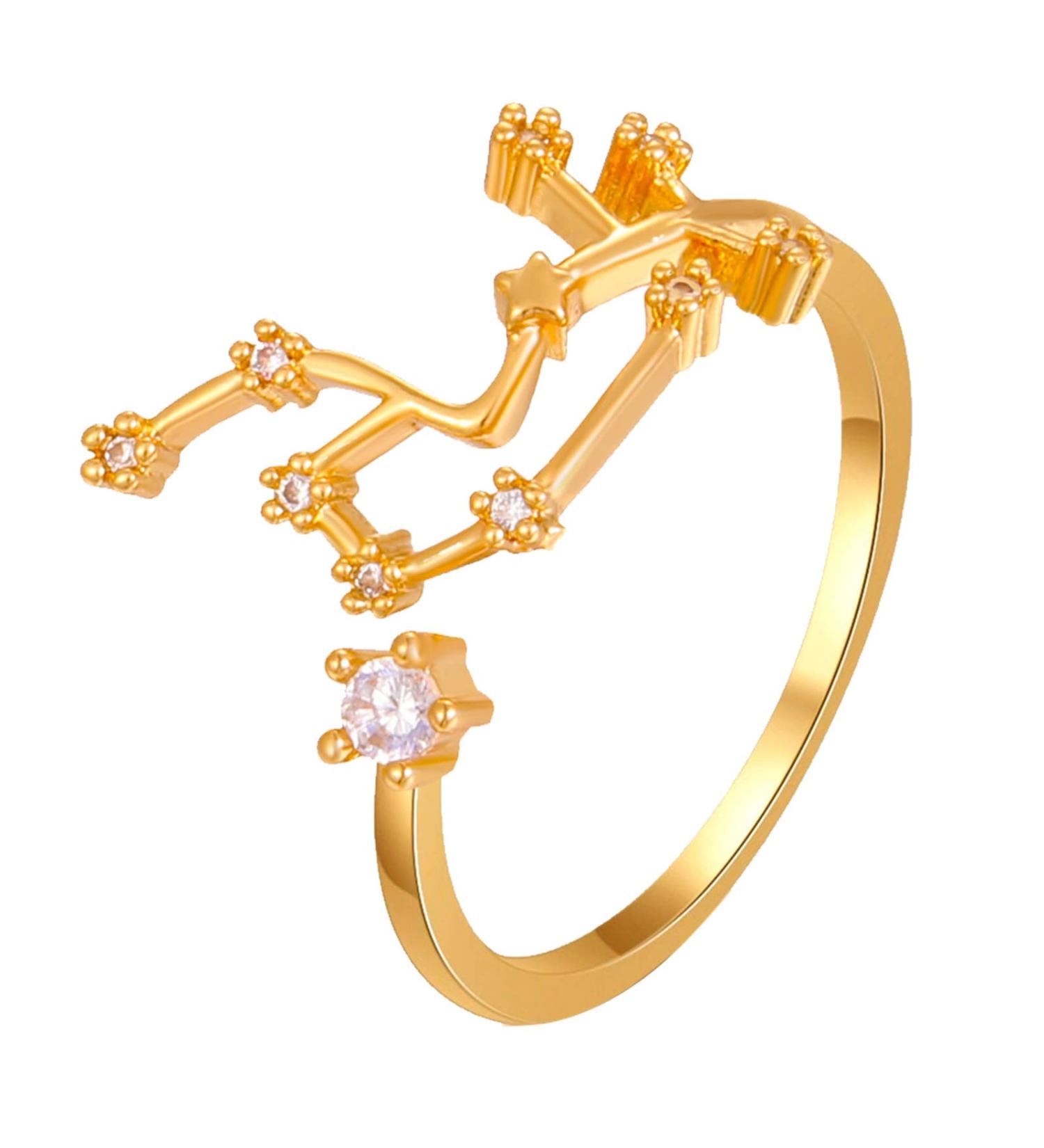 Subeline 12 Constellation Adjustable Ring - Horoscop Birthday Gift for Women & Teen Girls - One Size - Buy Online on GoSupps.com