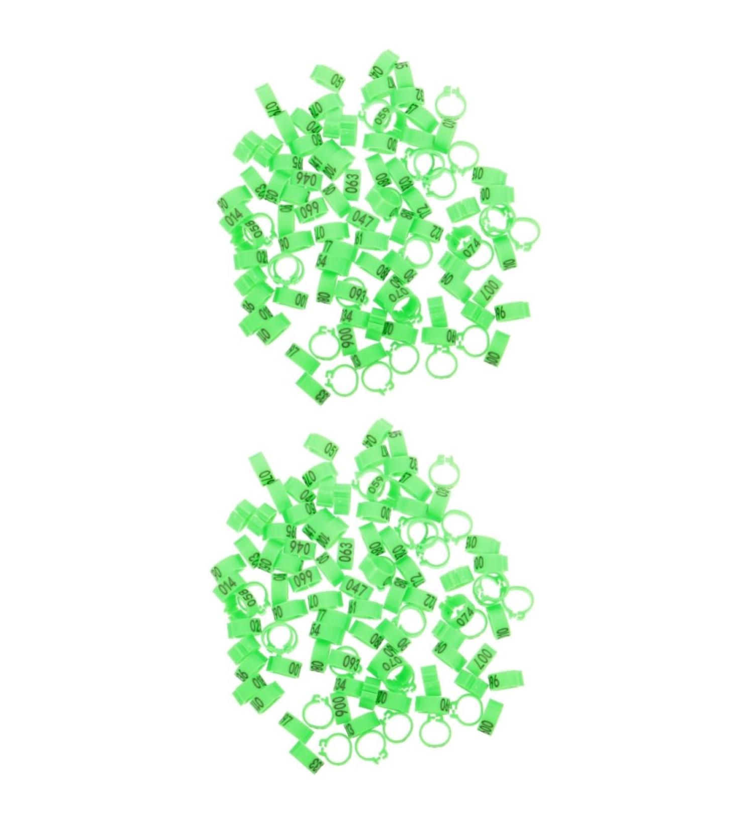 BESPORTBLE 200 Pcs Pigeon Anklet Chicken Thighs Pet Where Plastic Tags Pigeons Ring Bands The Bird Baby Digital 1.3X1.3CMx2pcs Greenx2pcs - Buy Online on GoSupps.com