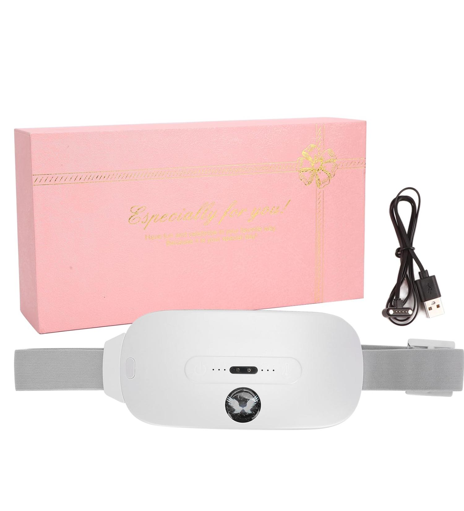 Menstruation Heating Pillows for Women | Farin Frarot Warming Uterus & Waist Belt for Period Cramp Relief | White - Buy Online on GoSupps.com