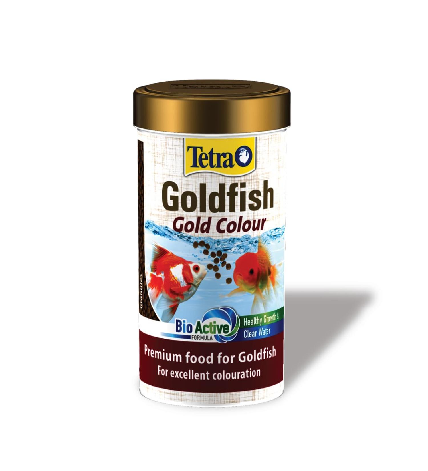 Tetra Goldfish Gold Colour Fish Food Premium Fish Food with Colour Enhancers for All Goldfish 75 g Fish 75 g (Pack of 1) - Buy Online on GoSupps.com