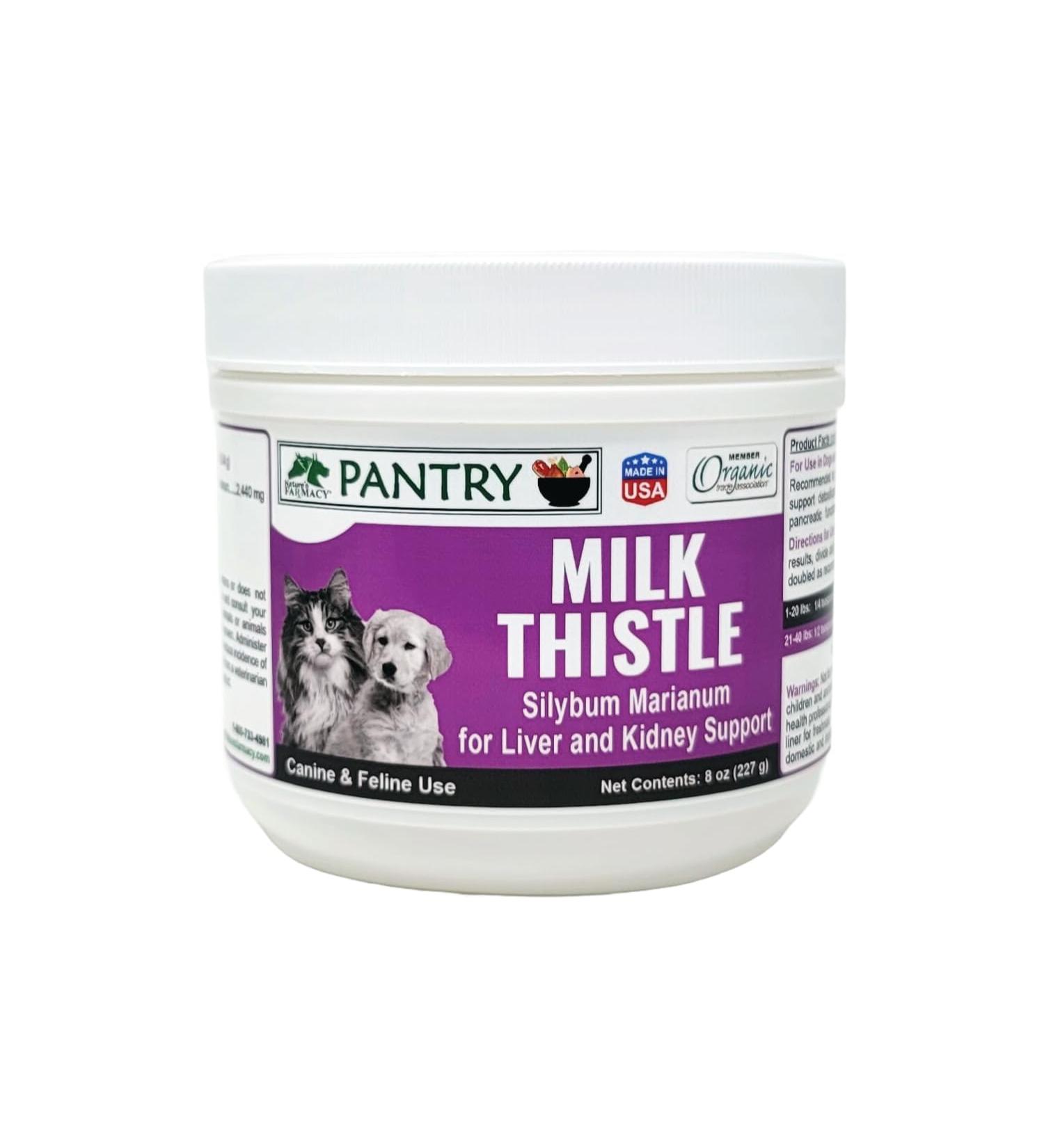 Milk Thistle Powder 100 Percent Pure 4 to 1 Concentrate Herbal Supplement to Support Detox and Body Cleansing (8 Ounce)