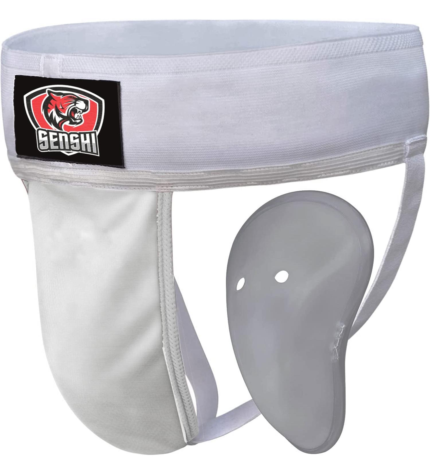 Senshi Japan Men's Groin Guard | Ultimate Protection for Karate Kickboxing Muay Thai Kung Fu Judo Taekwondo & All Full Contact Sports - International Shipping Available - Buy Online on GoSupps.com