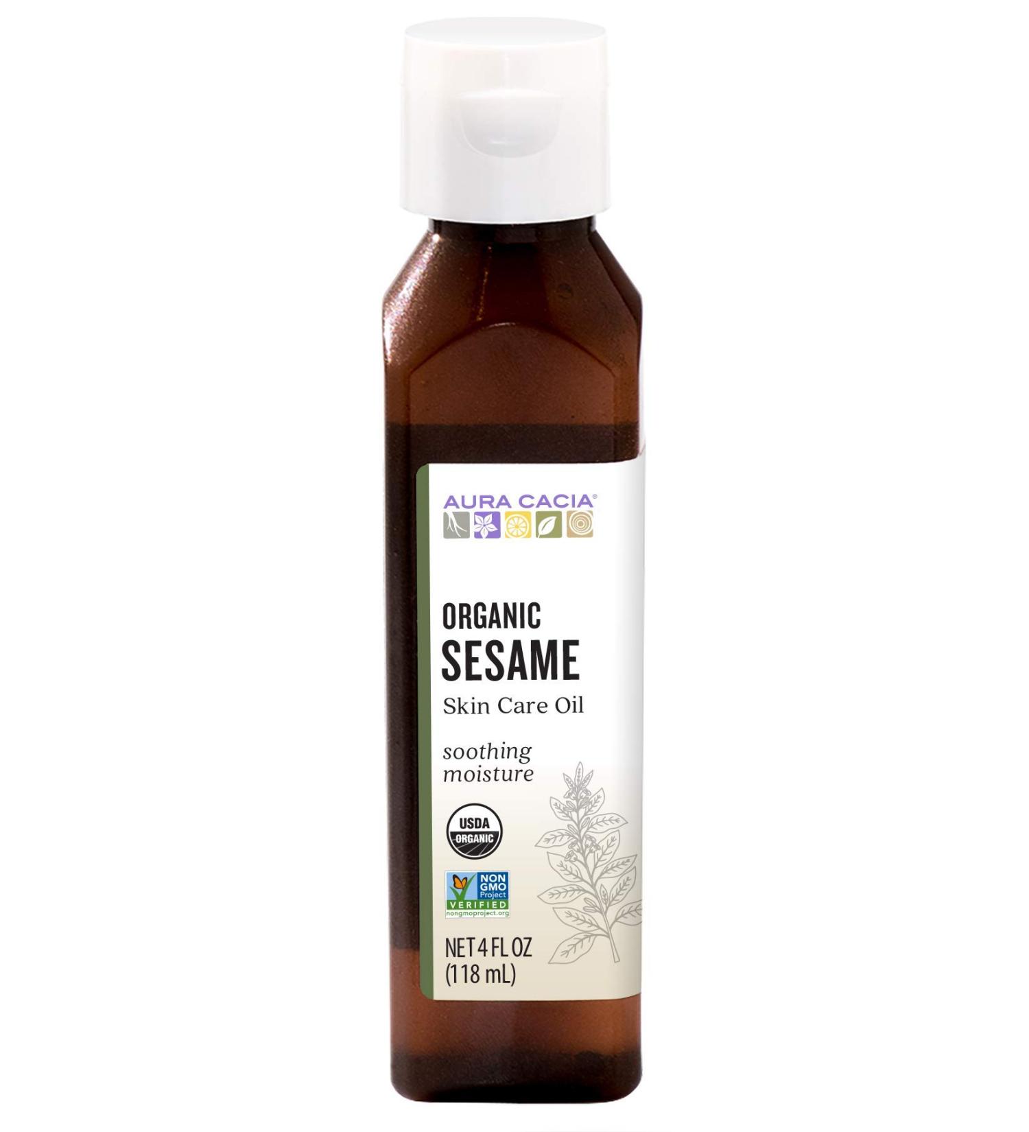 Aura Cacia Organic Protecting Sesame Skin Care Oil - 4 fl oz - Buy Online on GoSupps.com