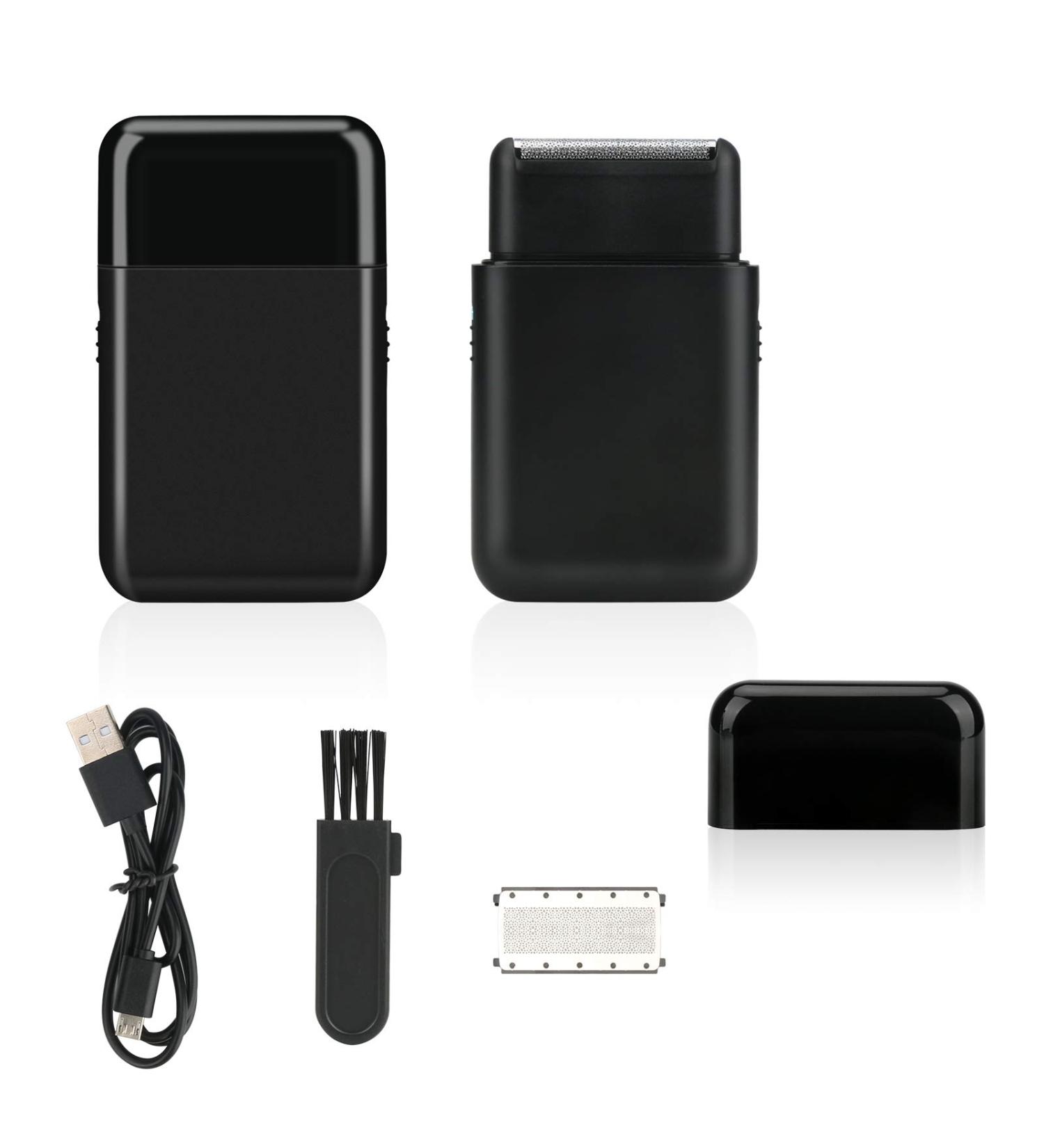 WIOR Electric Razor for Men - Washable USB Rechargeable Cordless Shaver with Trimmer - Portable Travel Shaver for Beard Grooming in Black - Buy Online on GoSupps.com