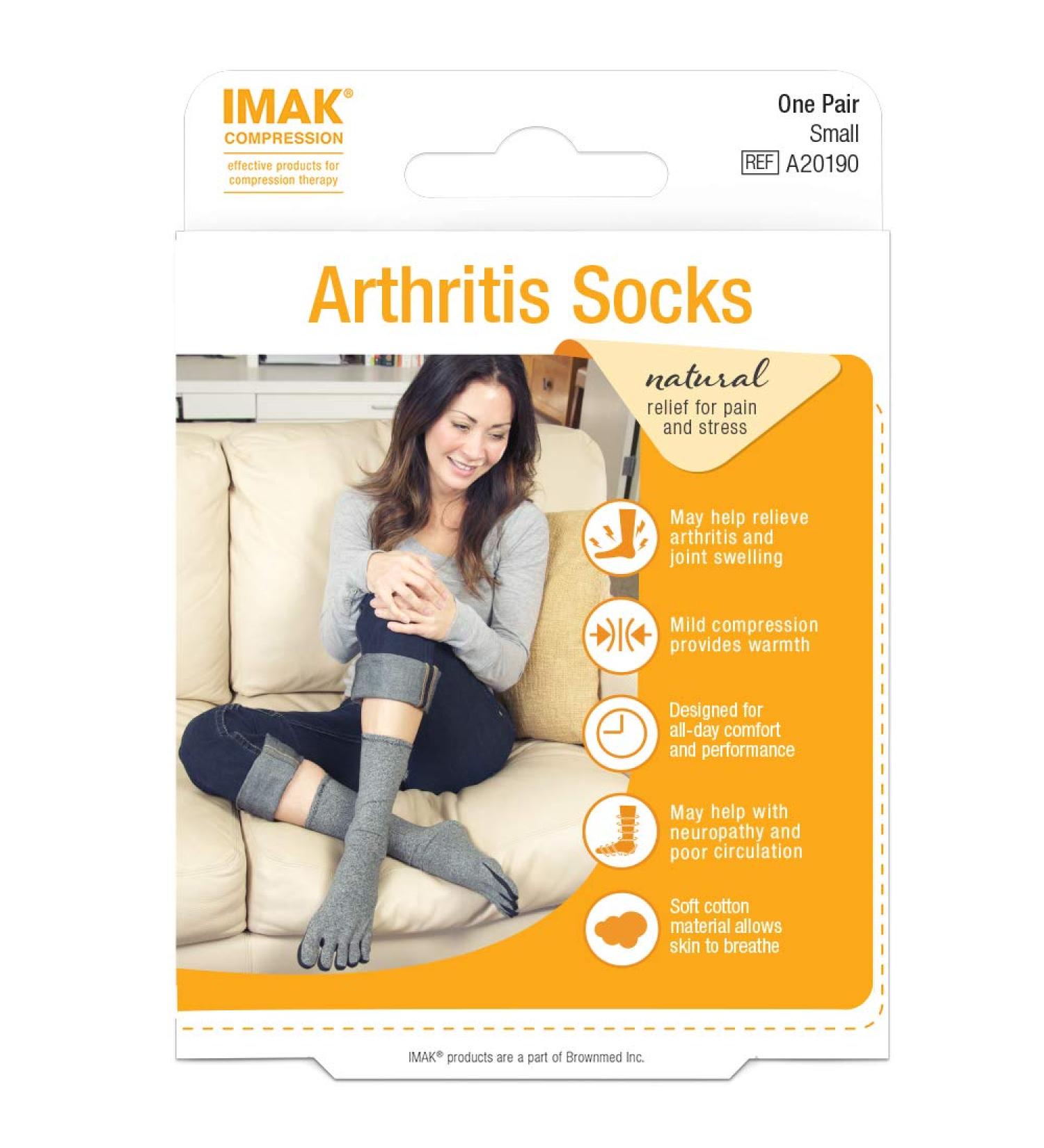 IMAK Compression Arthritis Socks - Chronic Pain Relief - Medium (1 Pair) - Buy Online on GoSupps.com