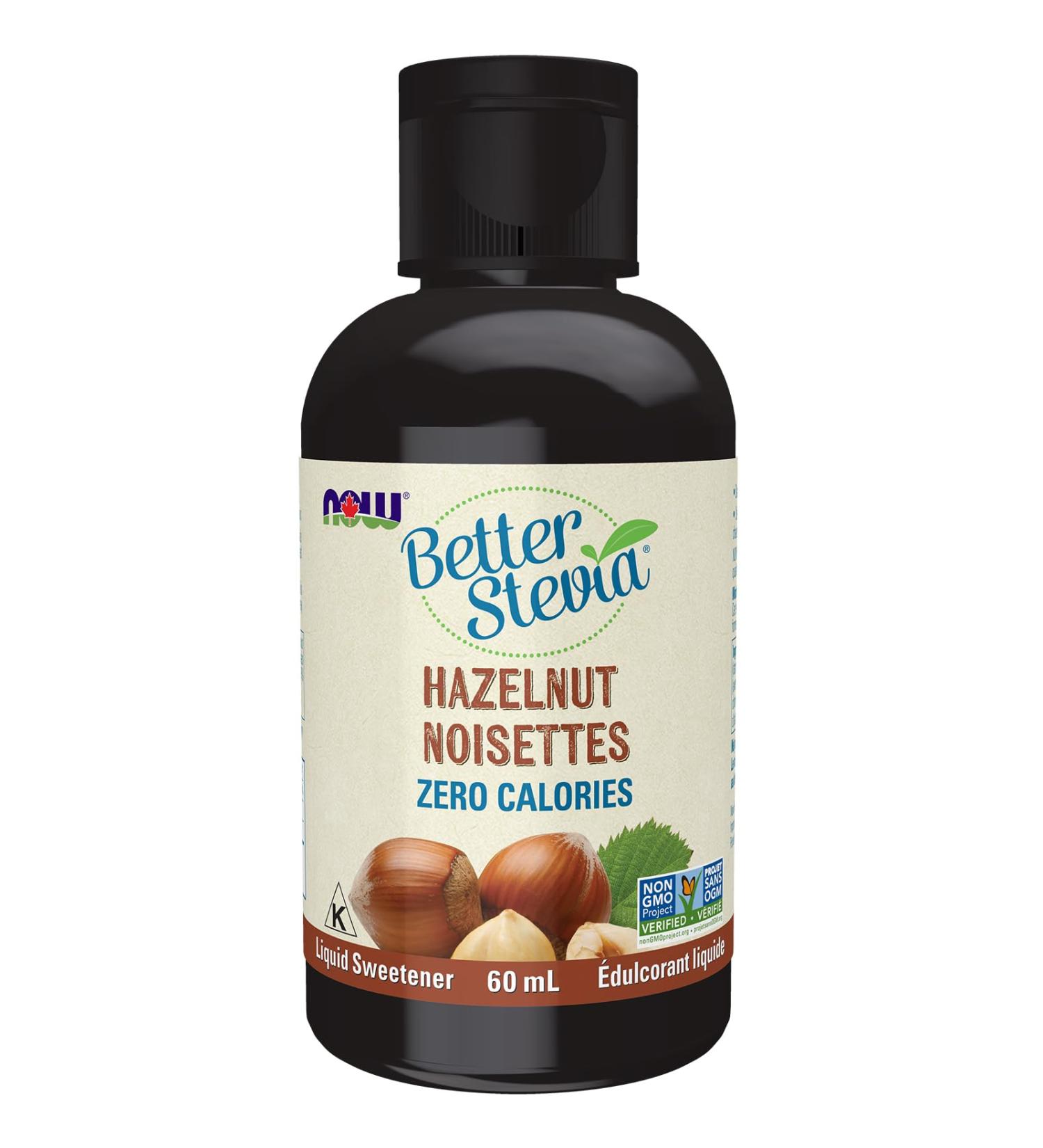 NOW Foods BetterStevia Hazelnut Zero-Calorie Liquid Sweetener Keto Friendly Suitable for Diabetics No Erythritol 60mL Hazelnut Cream 60 ml (Pack of 1) - Buy Online on GoSupps.com