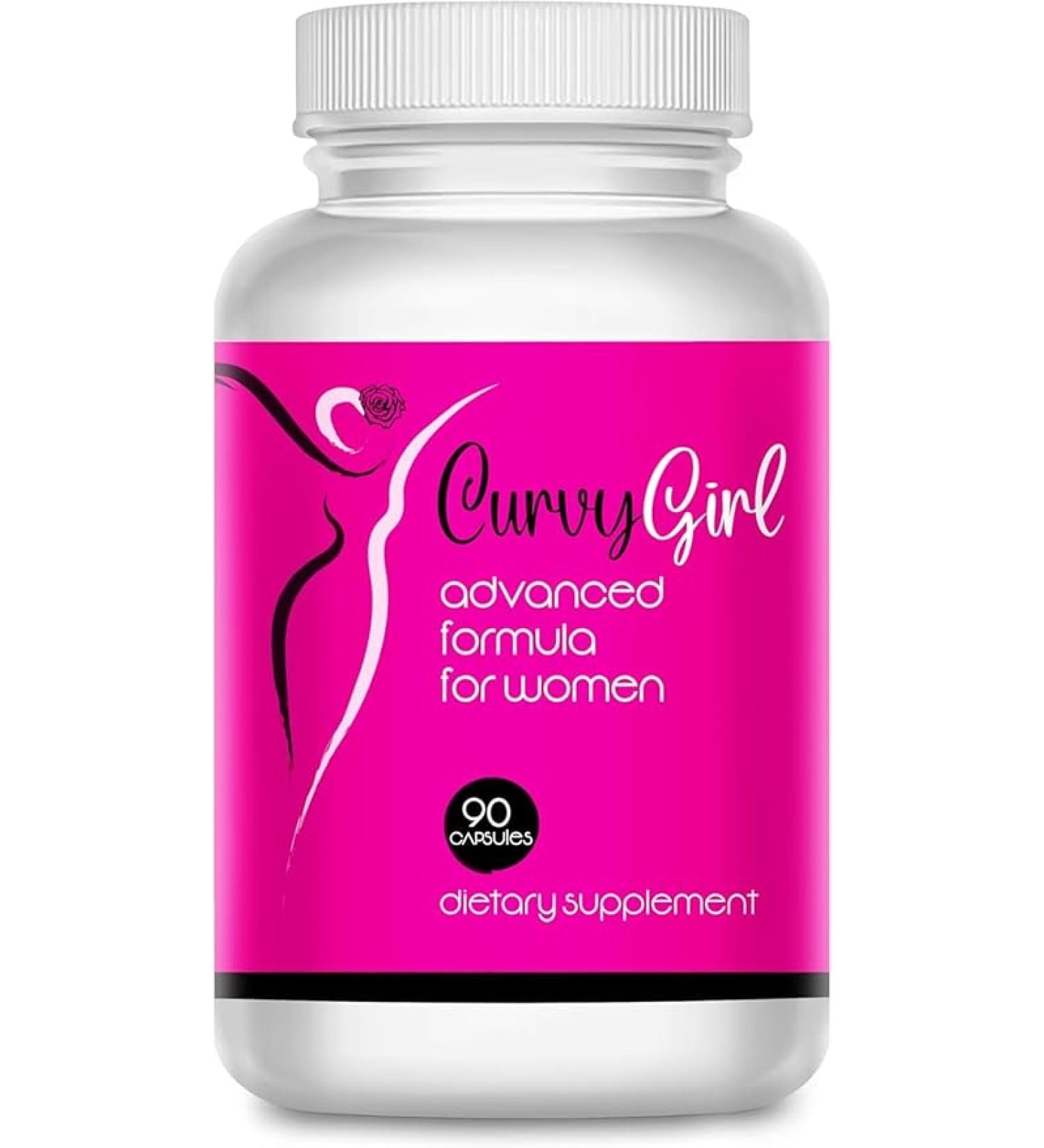 Curvy Girl- Female Weight Gain Pills- Hip and Breast Enhancement for Women- Get Your Curves Fast- Fill Out Your Jeans and Fit in That Swimsuit Without Surgery or Padding- 90 Capsules - Buy Online on GoSupps.com
