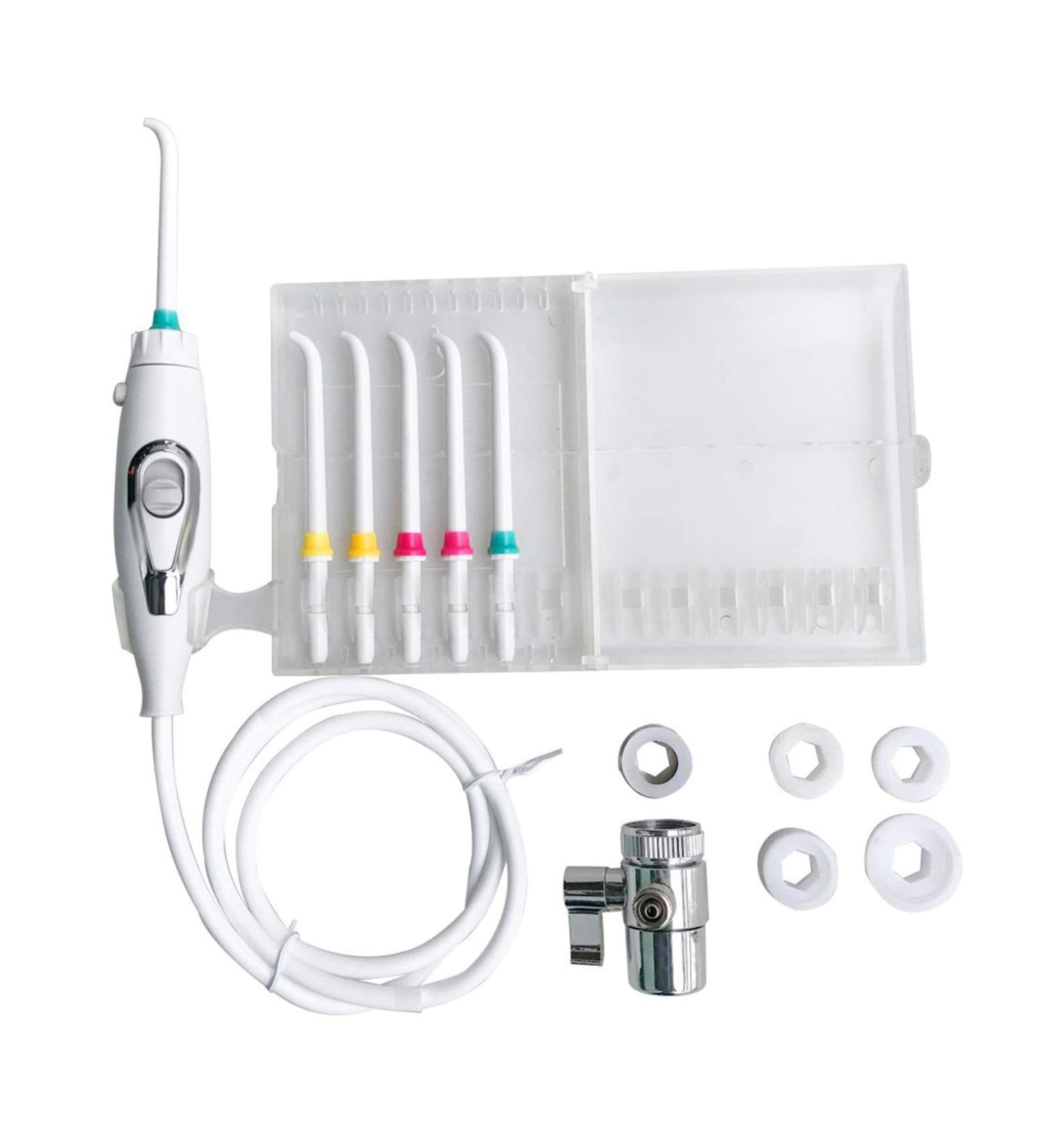 Water Flosser for Family Use | Non-Electric Oral Irrigator & Adjustable Faucet Spa | Dental Care Tool - Buy Online on GoSupps.com