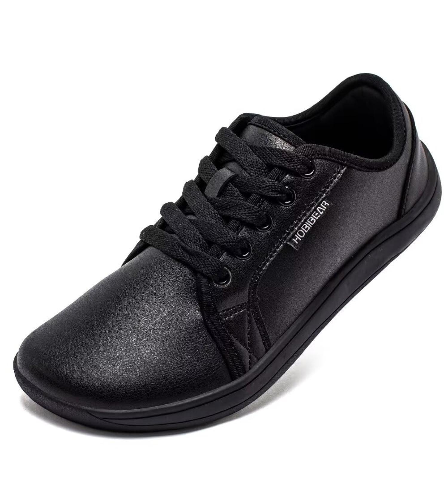 HobiBear Barefoot Shoes for Men & Women - Minimalist Leather Outdoor Trail Running Shoes Lightweight & Comfortable - Size 40 EU Far Black - Buy Online on GoSupps.com