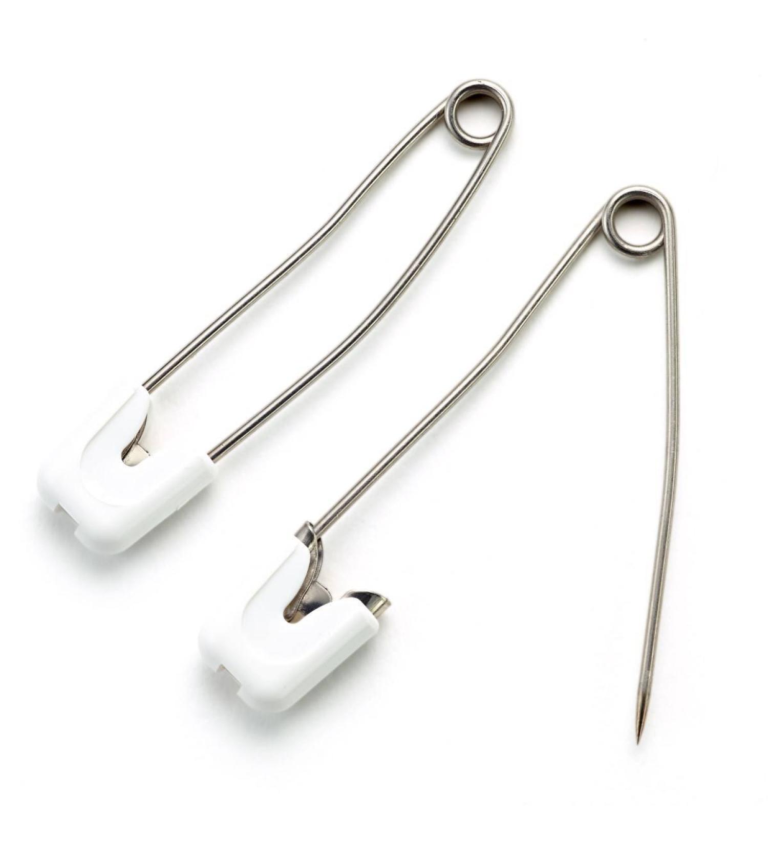 Prym Stainless Steel Blue Nappy Safety Pins (55mm) - Pack of 4 - Buy Online on GoSupps.com