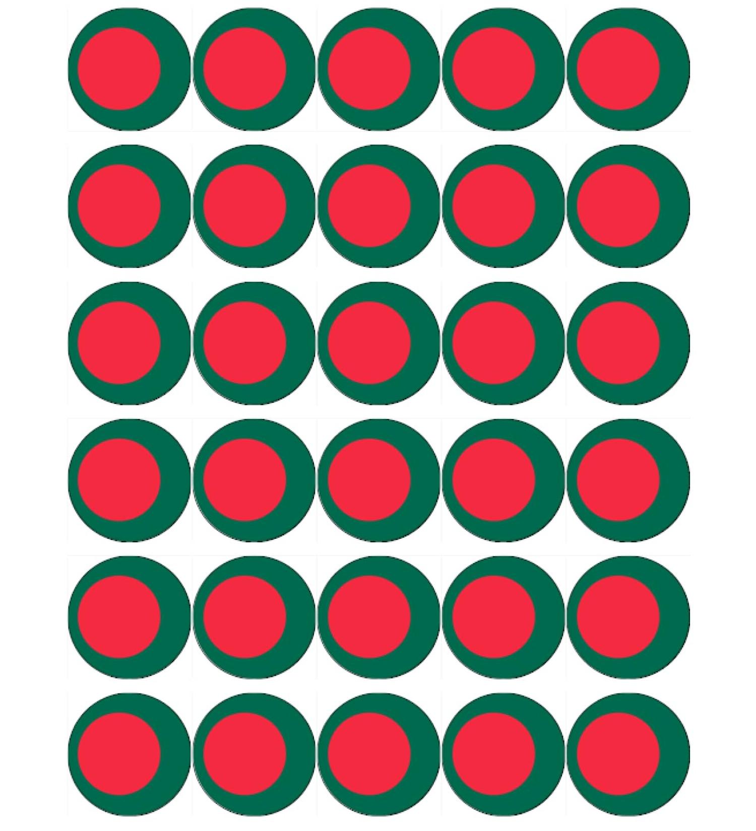 30 Bangladesh Flags Cupcake Toppers Edible Wafer Paper Fairy Cake Toppers Birthday Cake Decorations