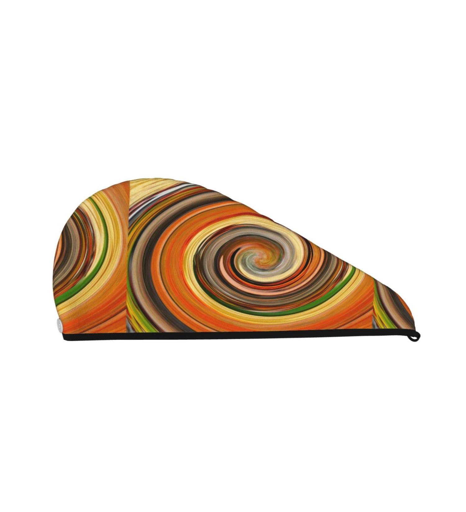 Hair Towel Wrap for Quick Drying | Colorful Swirl Hair Drying Turban with Button - Perfect Head Towel for All Hair Types - Buy Online on GoSupps.com