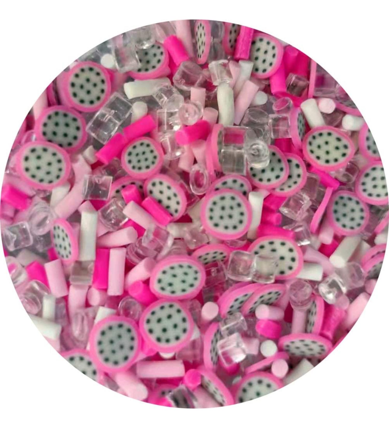 RT 100g Mixed Rhinestone Fruit Slices Polymer Hot Clay Sprinkles for Crafts DIY Tiny Cute Plastic klei Accessories Nail Arts Y118 (Color : 10)