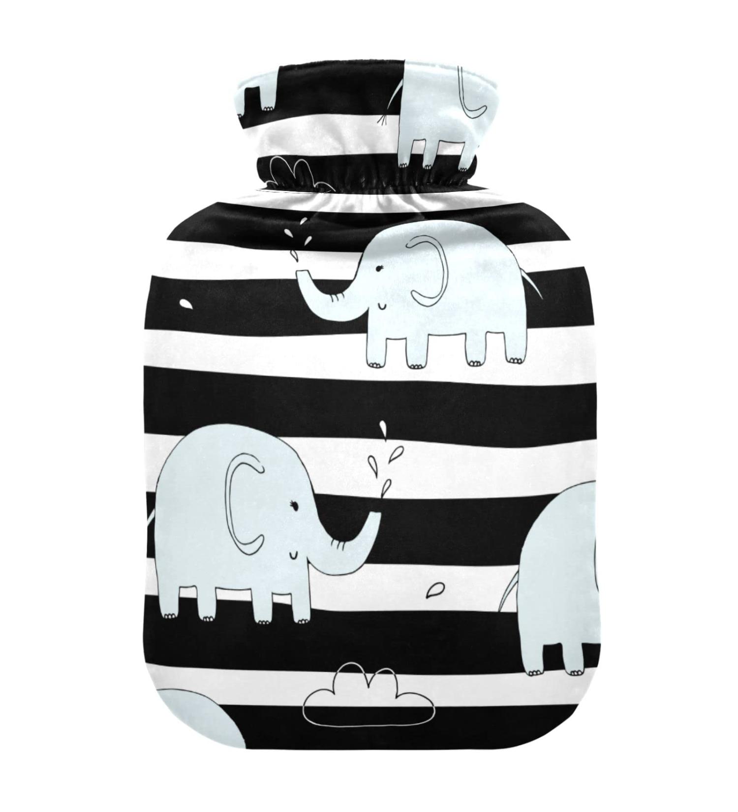 Elephant Hot Water Bottle - 2L Pain Relief & Bed Warmer | Cozy Cover for Hands & Feet - Buy Online on GoSupps.com
