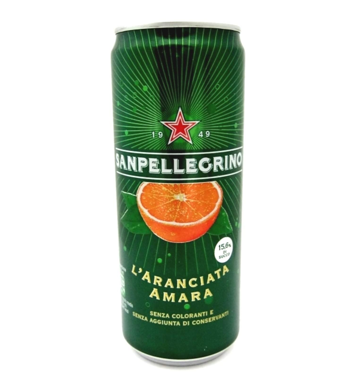 San Pellegrino Sanpellegrin Orange Amara 24 x 330 ml