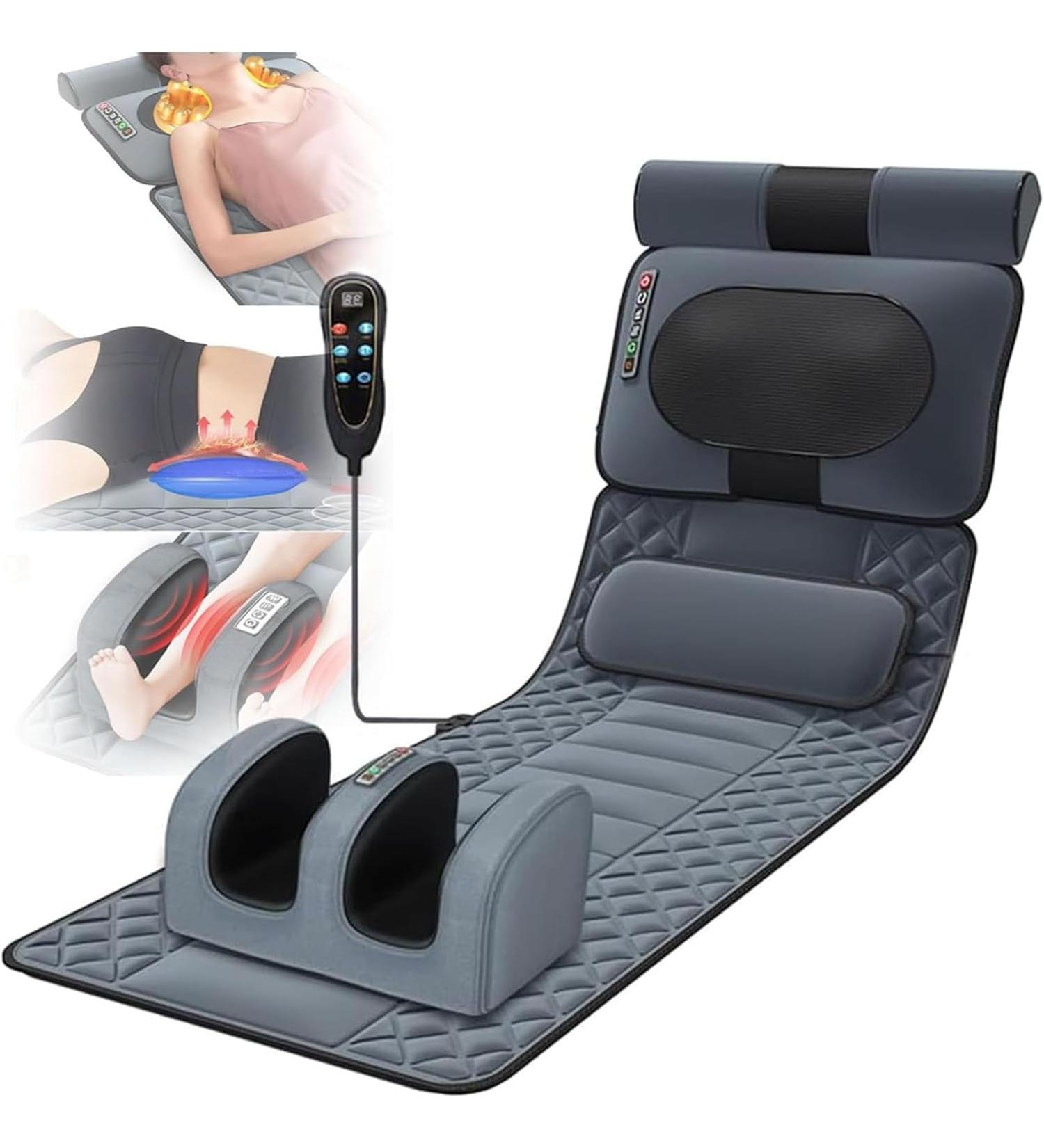 Coyeux Full Body Massage Mat with Heat - 9-Speed Vibration 20 Neck Massage Heads & 3 Timer Modes for Neck Lumbar Legs & Feet - International Shipping Available - Buy Online on GoSupps.com