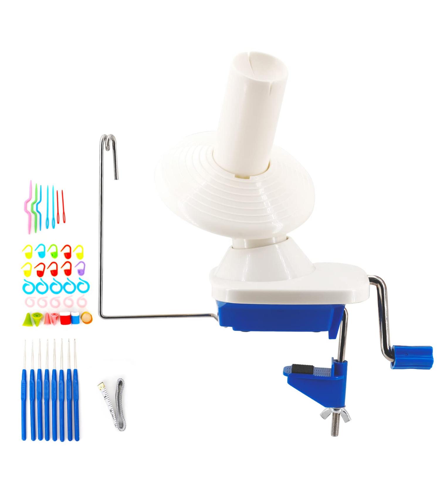 SolidGnik Hand Operated Yarn Ball Winder Set with Knitting Needles - 4 Ounce Capacity - Buy Online on GoSupps.com