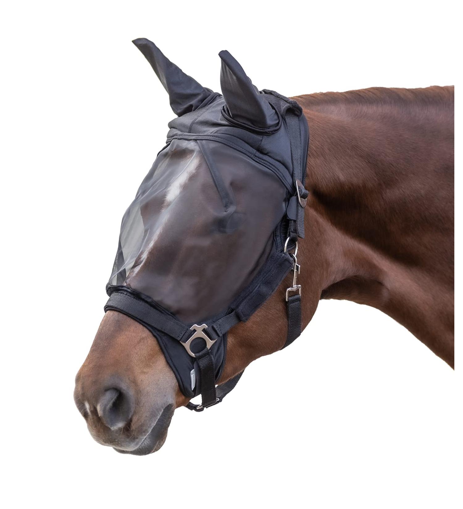 WALDHAUSEN Premium fly mask with ear protection black VB VB black