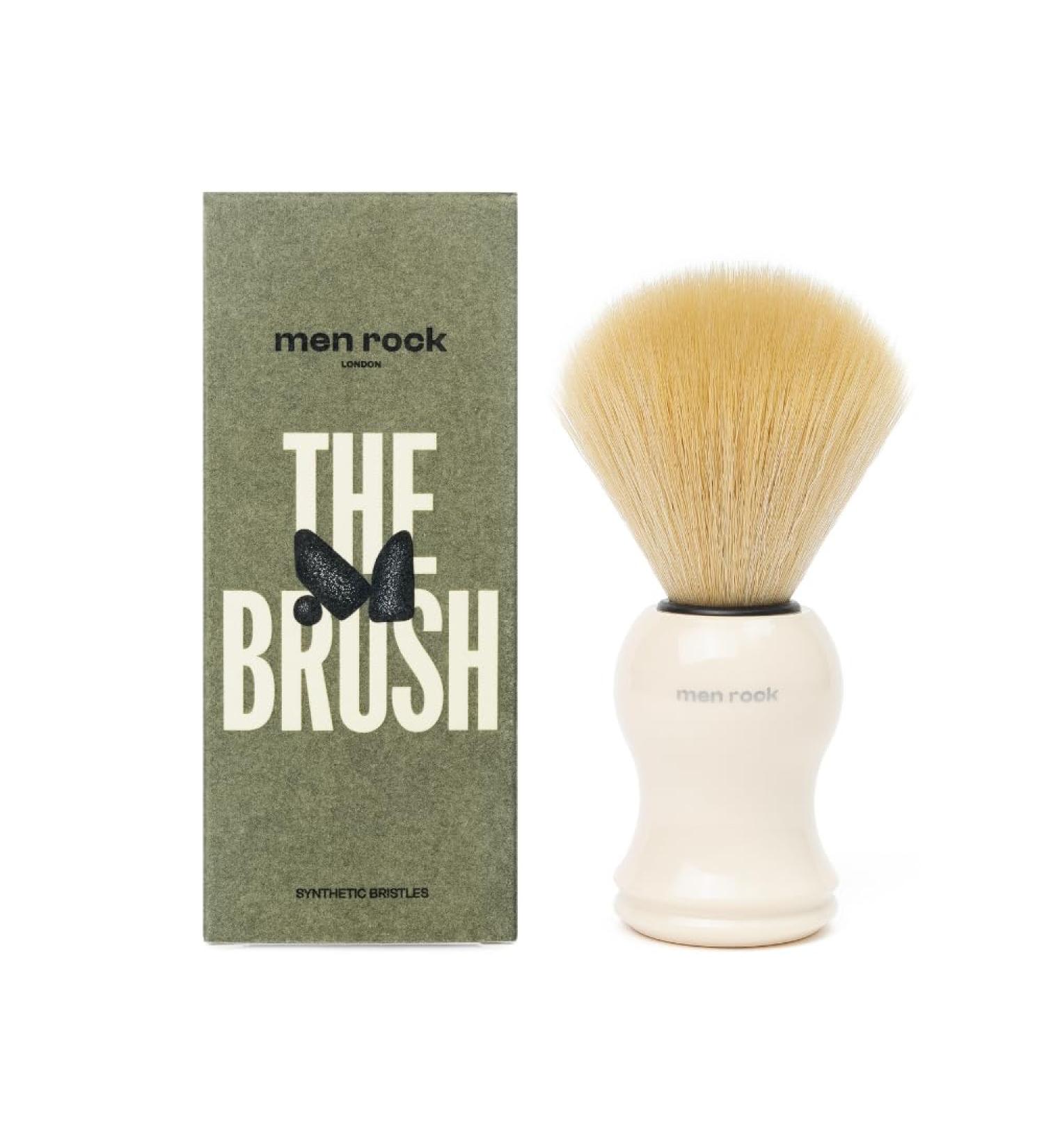 Men Rock Vegan Shaving Brush - Premium Synthetic Bristles for a Perfect Shave | 1 Piece - International Shipping Available - Buy Online on GoSupps.com