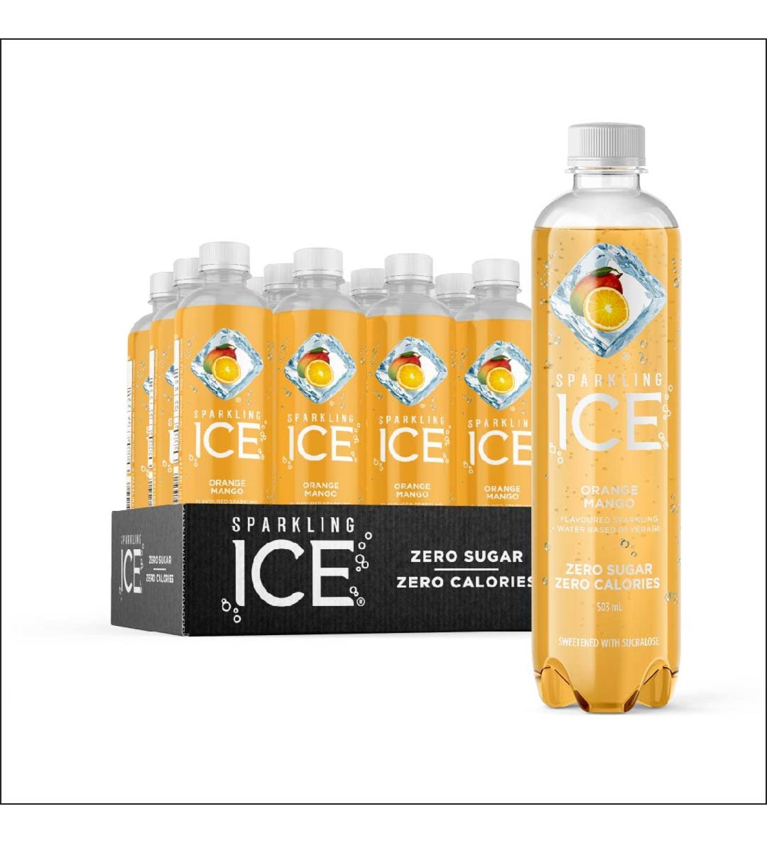 Sparkling Ice Orange Mango flavoured sparkling water with zero sugar and zero calories. Sparkling Ice drinks are packed with fun and fruity flavours for everyone to enjoy. (12 pack) Orange Mango (Classic) 503 ml (Pack of 12) - Buy Online on GoSupps.com