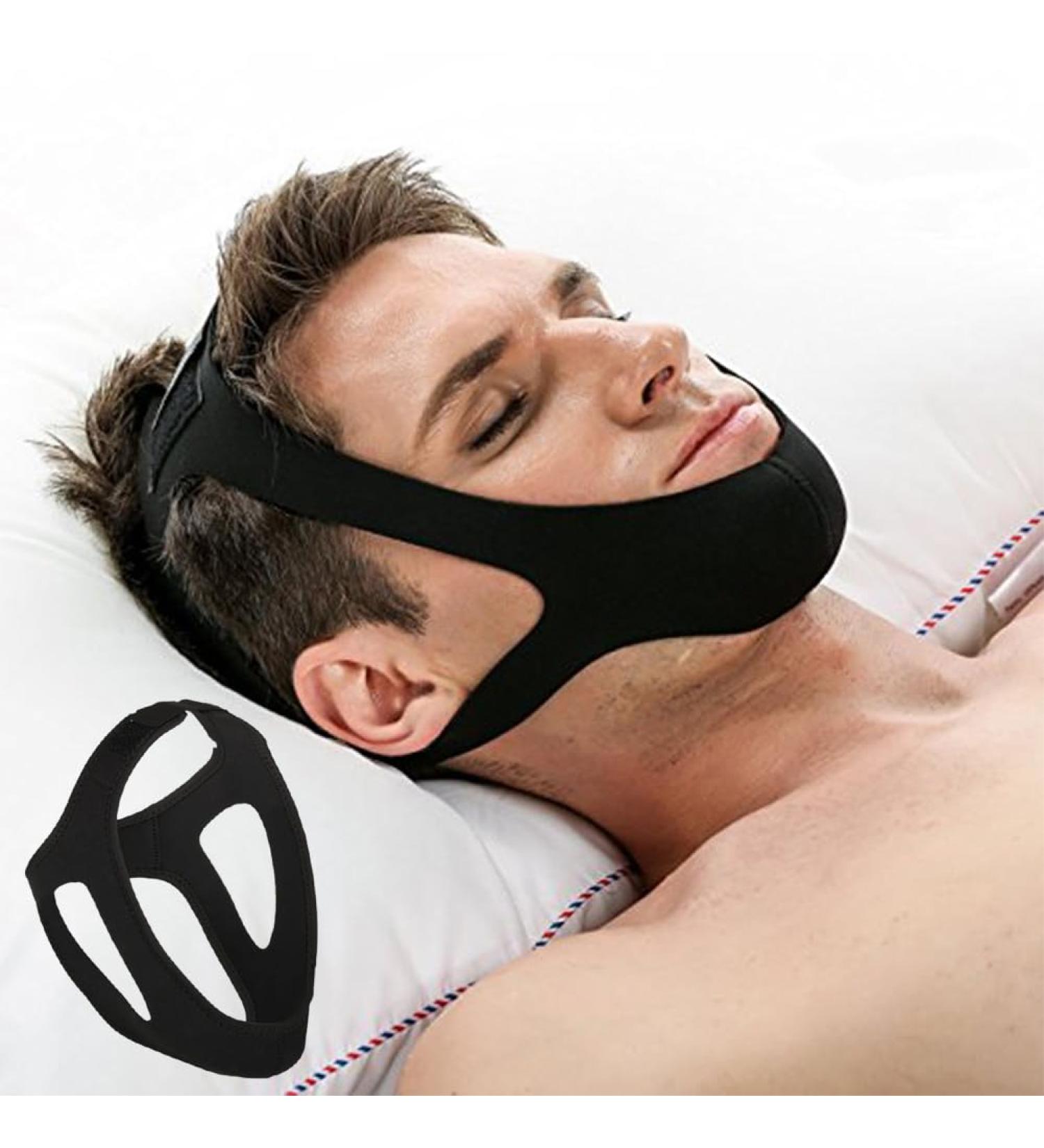 Anti Snoring Chin Strap - Effective Stop Snoring Device for Men and Women - Breathable & Adjustable - Snore Reduction Solution - Better Sleep - Black - Buy Online on GoSupps.com