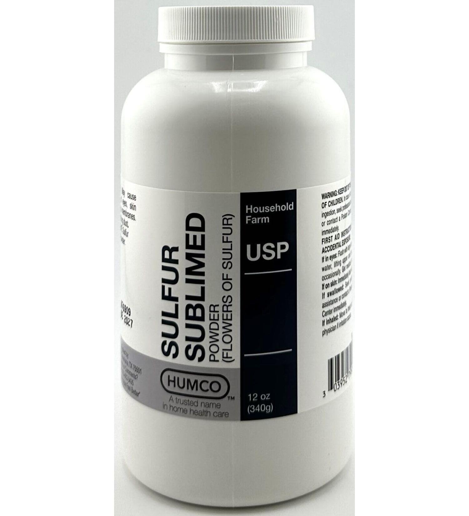 Buy Humco Sulfur Sublimed Powder USP 12 oz - Premium Quality | Fast International Shipping - Buy Online on GoSupps.com
