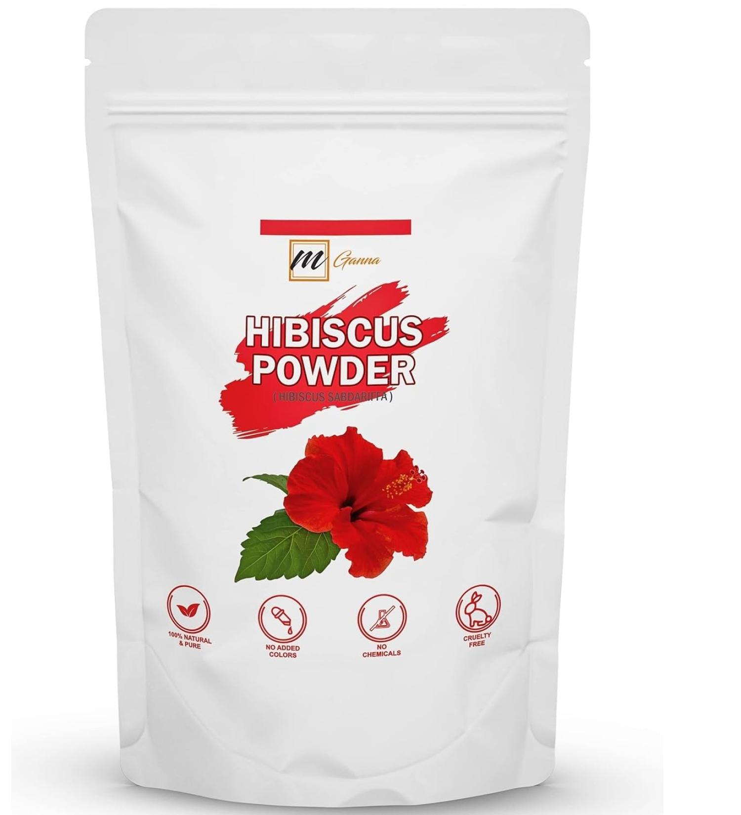 100% Pure Hibiscus Sabdariffa Flower Powder - Natural Hair Health & Skin Benefits | 0.22 LBS | Shop Internationally - Buy Online on GoSupps.com