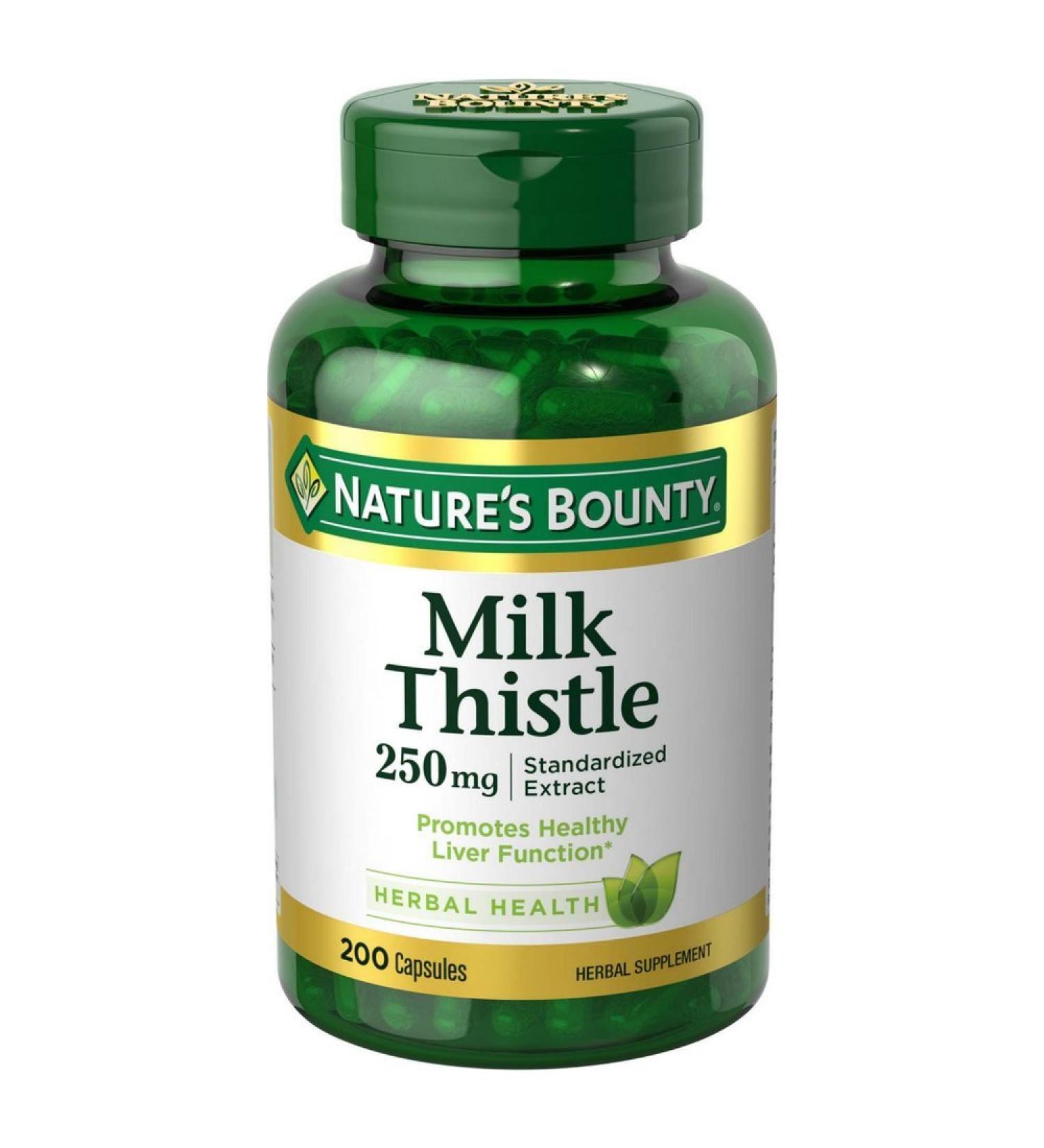 Nature's Bounty Milk Thistle 250 mg Capsules 200 ea