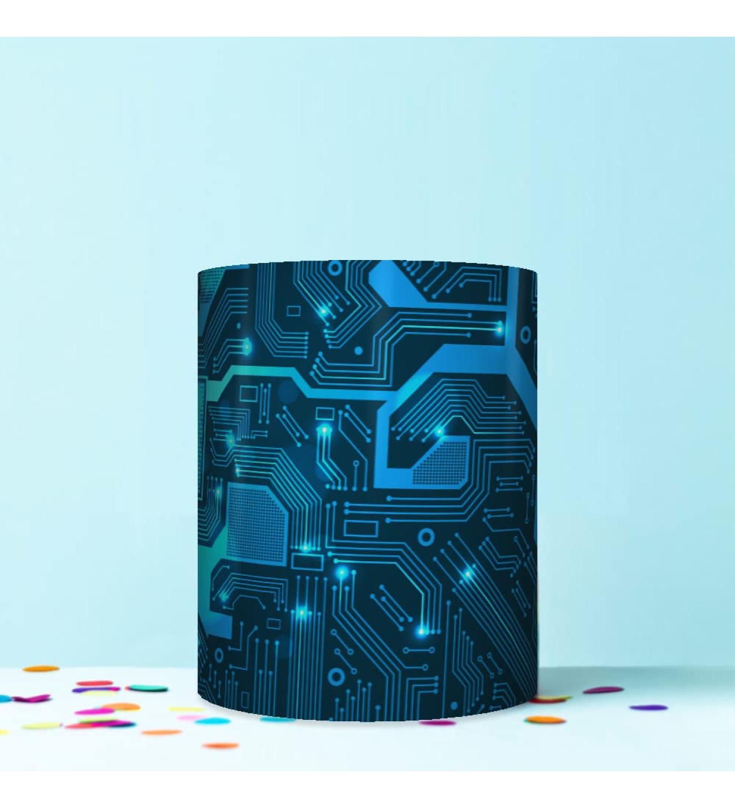 CIRCUIT BOARD BLUE WRAP AROUND EDIBLE CAKE TOPPER ICING SHEET DECORATION 1 SHEET - Buy Online on GoSupps.com