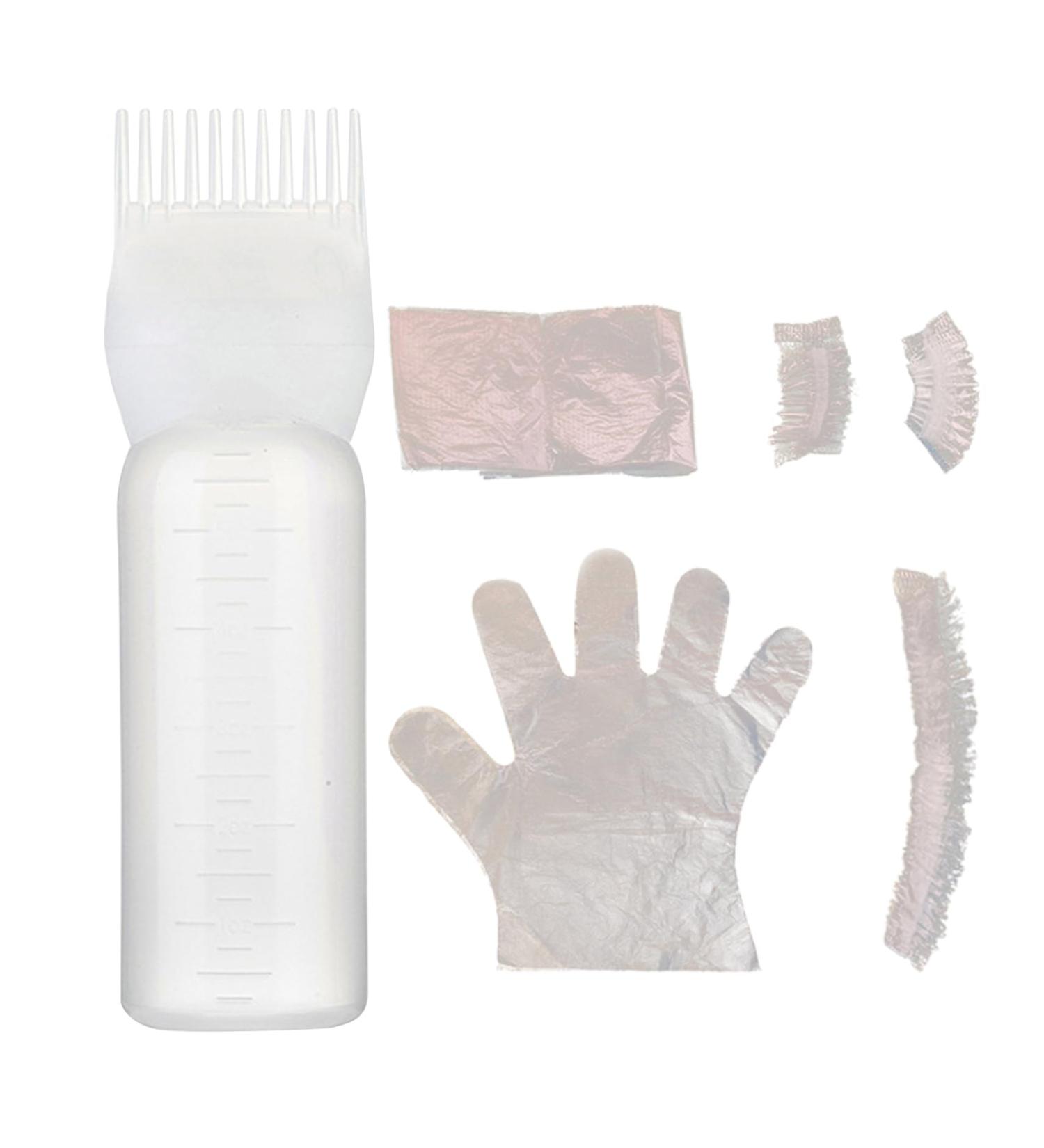 Hair Oil Applicator Bottle 160ml with Hair Dye Kit Root Comb Applicator Bottle with Clear Scale Portable Hair Bleach Kit for Home Barber Shop Hair Dye Tools Hair Oil Applicator Bottle - Buy Online on GoSupps.com