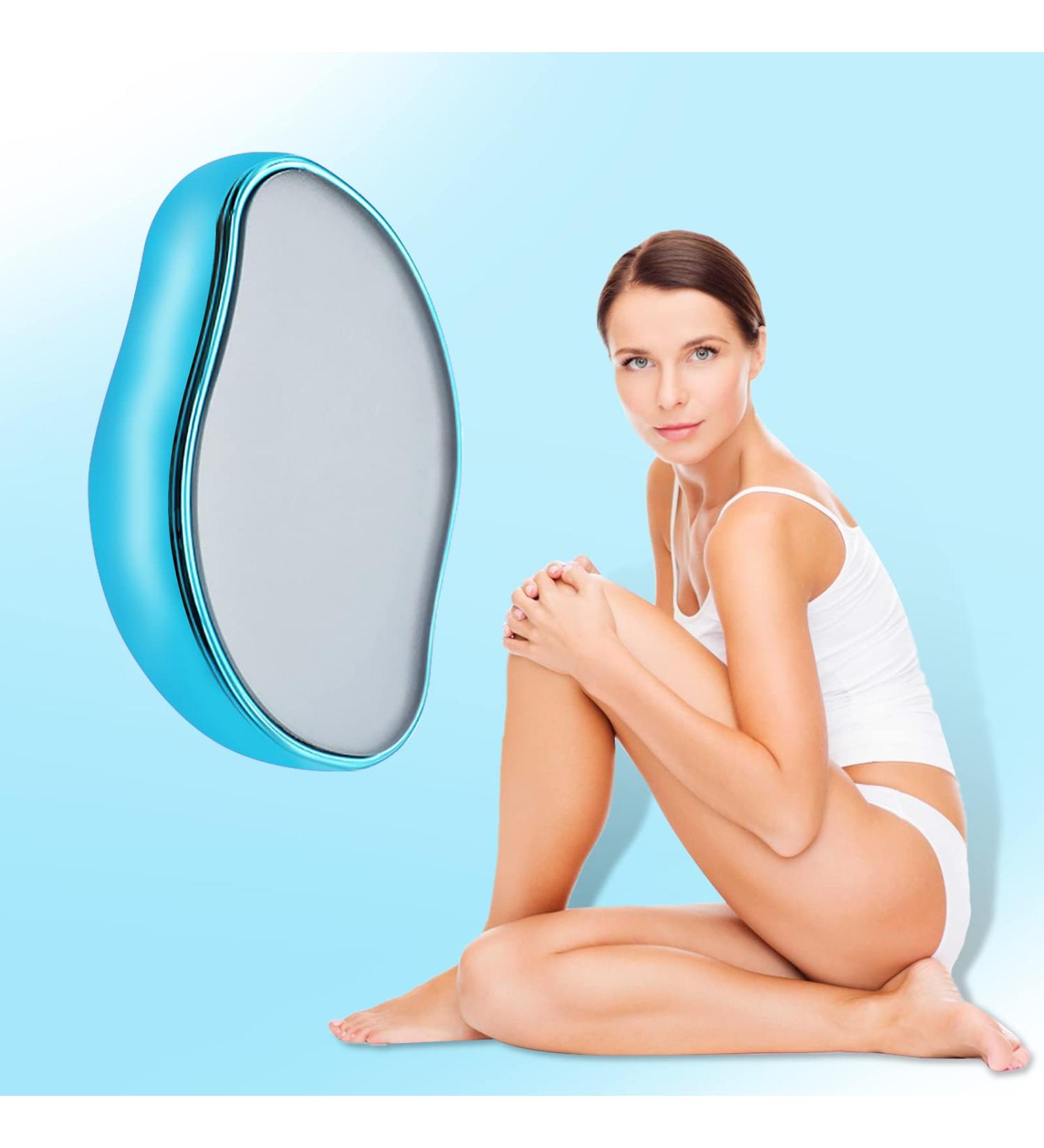 Crystal Hair Eraser - Painless Hair Removal Device for Women & Men - Fast Exfoliation - Silky, Smooth Skin - Blue - Buy Online on GoSupps.com