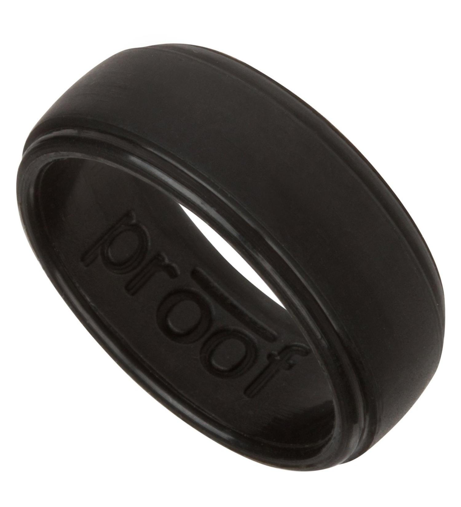 Proof Men's Silicone Wedding Ring in Black - Durable and Stylish - Buy Online on GoSupps.com