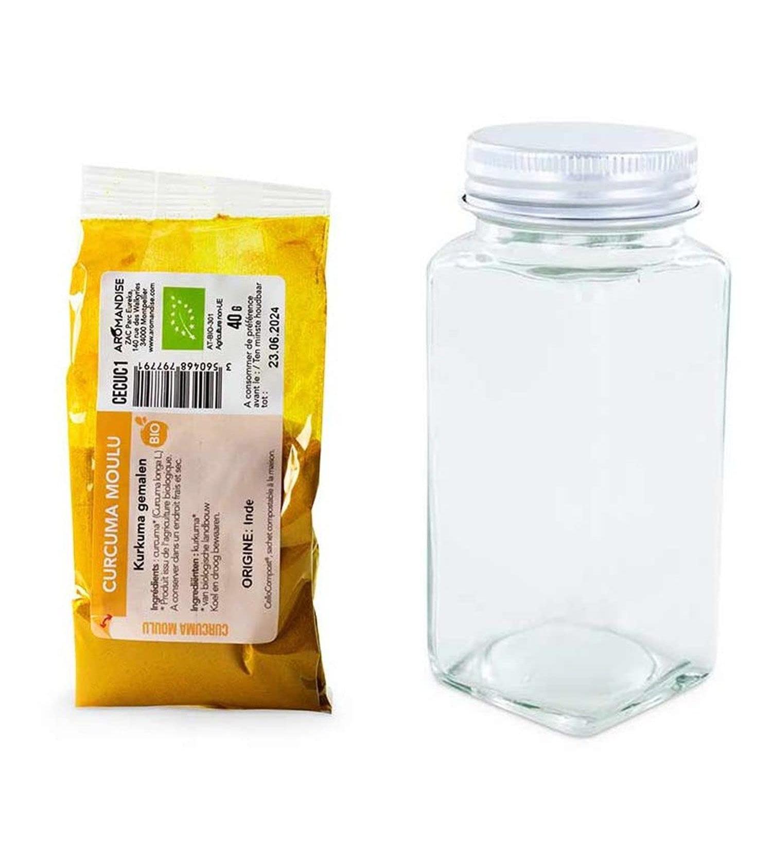 Powder Spice Bottle + Ground Turmeric 40g - Buy Online on GoSupps.com