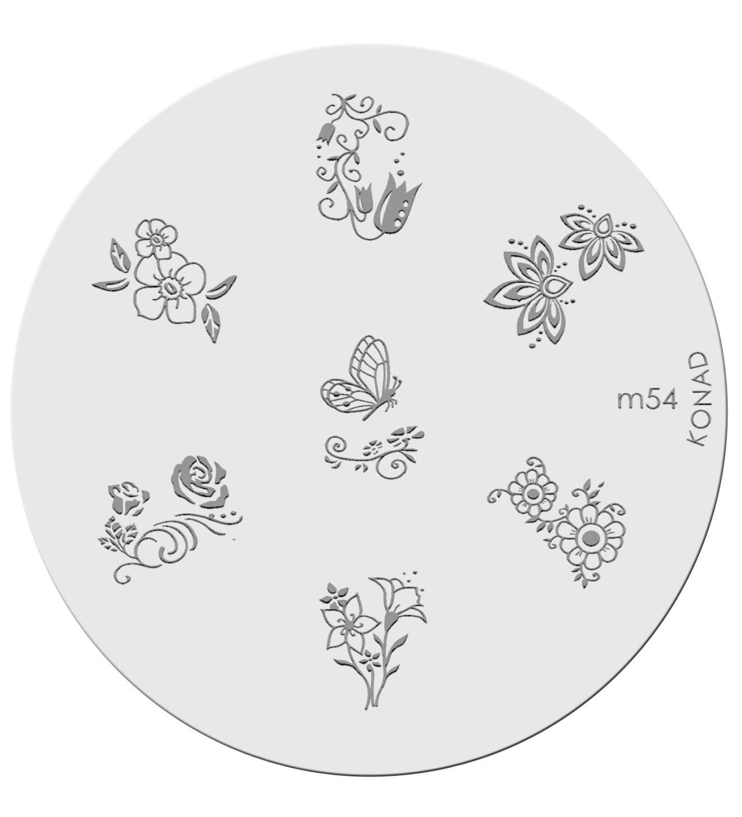 Konad stencil stamping stamping stencil M54