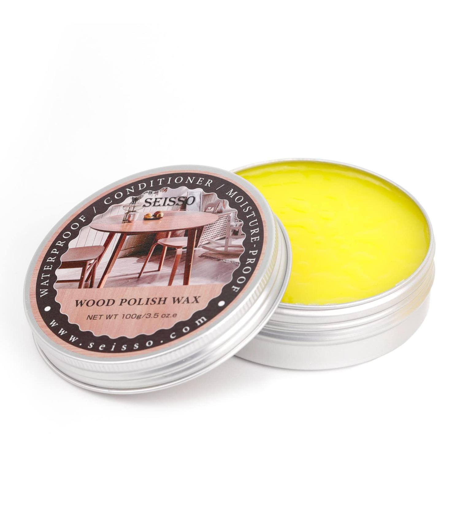 SEISSO Wood Polish Wax | Best Paste Wax for Wood Finish & Furniture Care | Cleaner Conditioner & Restorer for Cabinets Floors & Tables - Buy Online on GoSupps.com