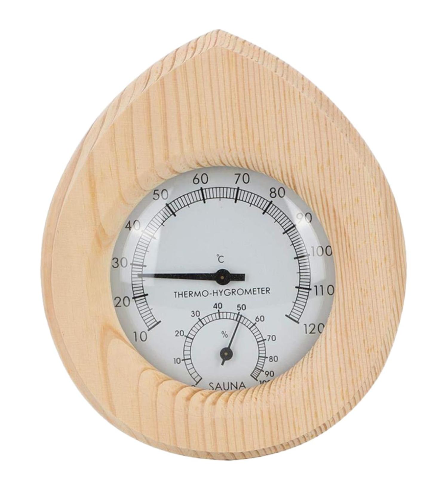 Yardwe Outdoor Thermometer - Hygrothermographer for Sauna & Kitchen | White Pine & Copper Indoor/Outdoor Measuring Device - Buy Online on GoSupps.com