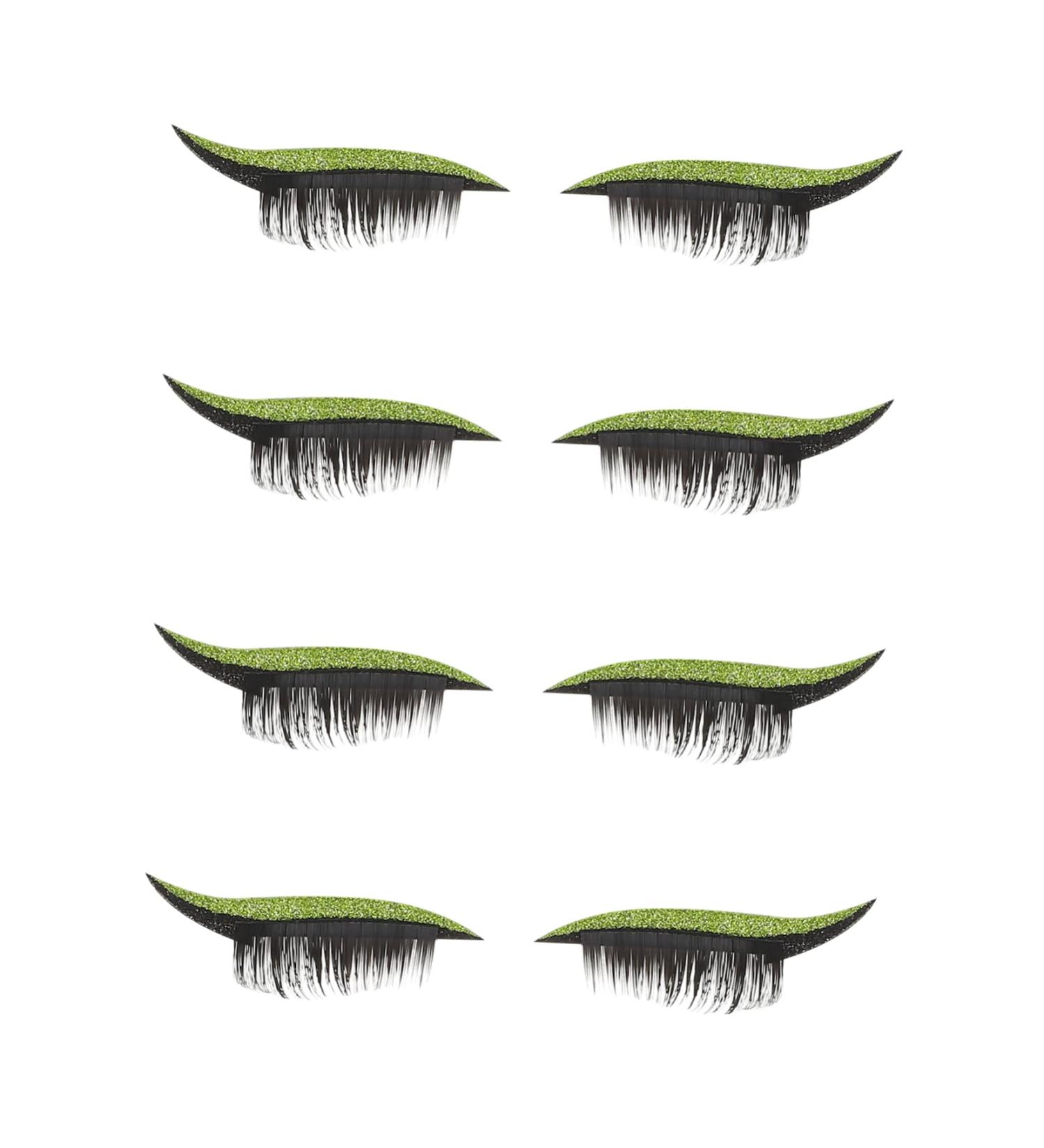 FRCOLOR 8 Pairs of Stickers for False Eyelashes Dramatic Eyelashes Green Eyeliner Pen Eye Makeup Stickers Eyelashes Stickers Double-Sided Adhesive Strips Decorate - Buy Online on GoSupps.com