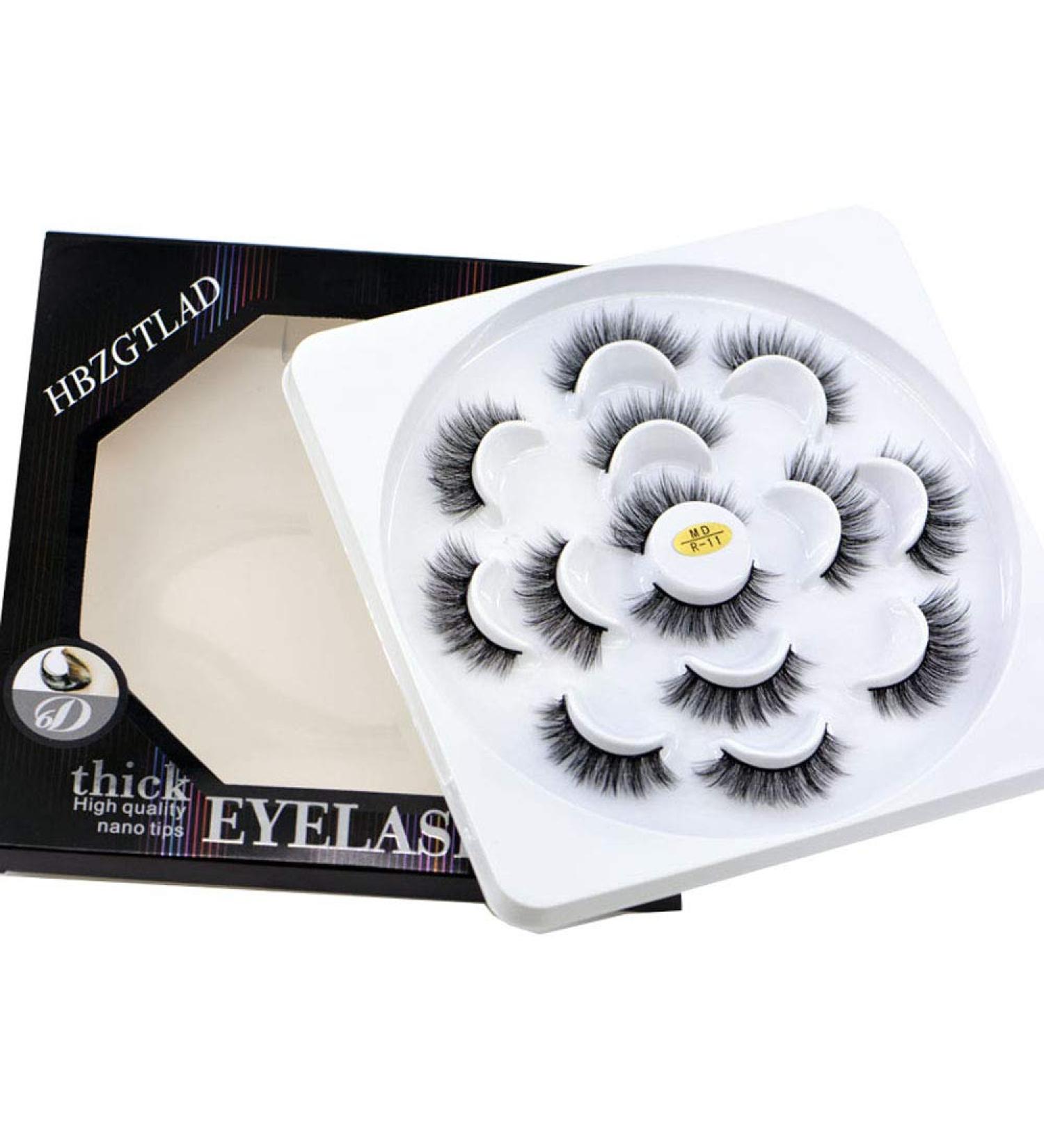 HBZGTLAD 7 Pairs 3D Mink Hair False Eyelashes - Handmade Criss-Cross Wispy Lashes for Stunning Makeup - Buy Online on GoSupps.com