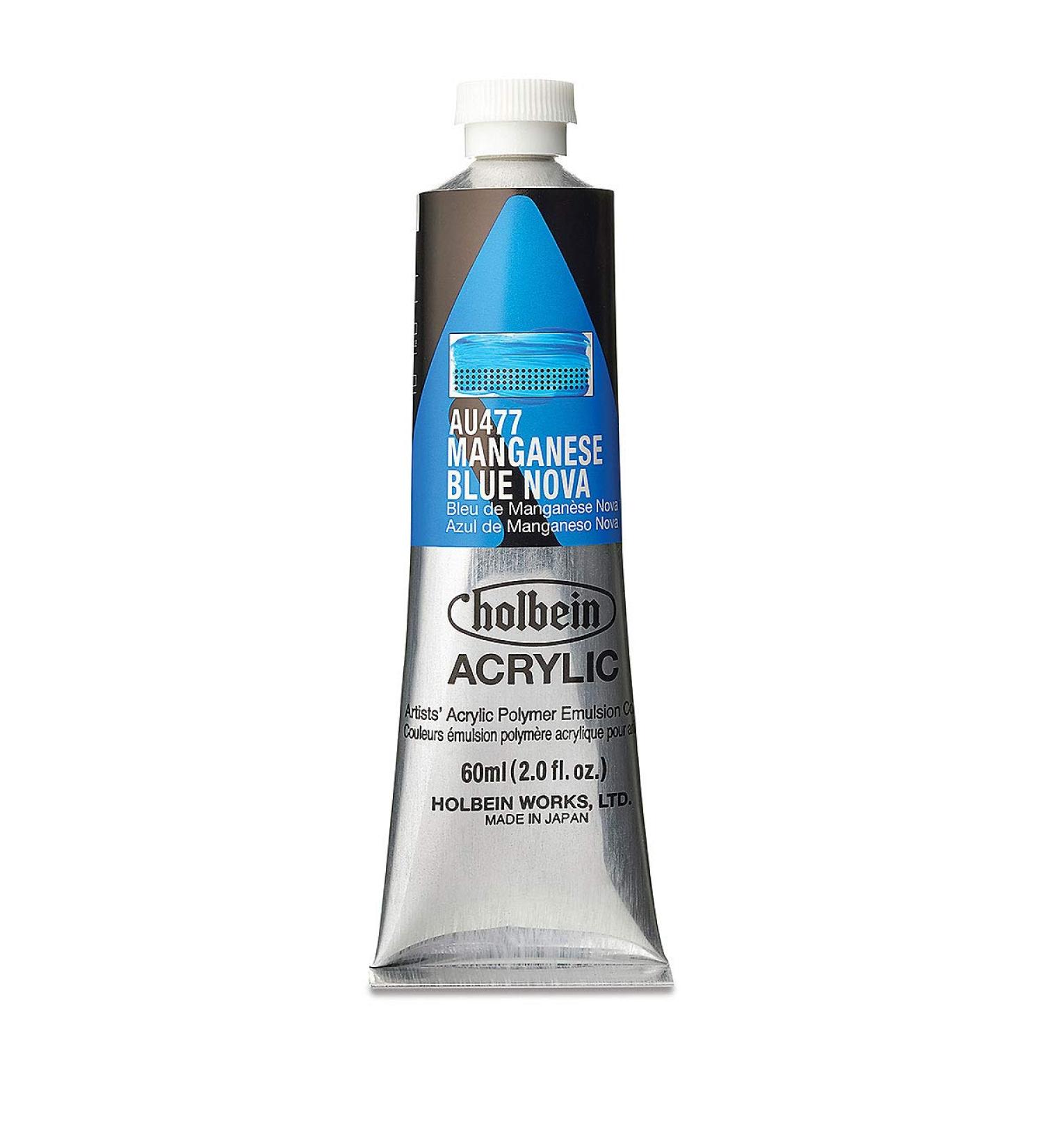 Holbein - Artist Heavy Body Acrylic - 60ml Tube - Manganese Blue Nova